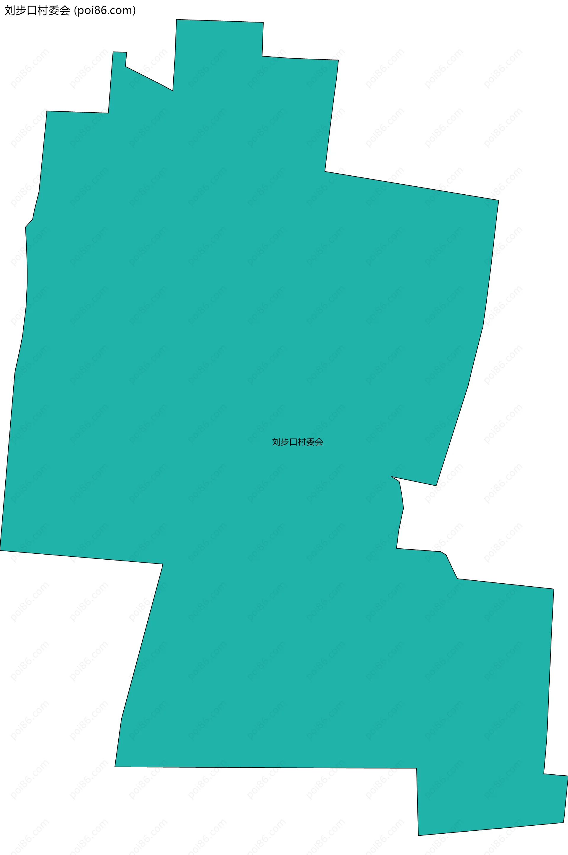 刘步口村委会边界地图