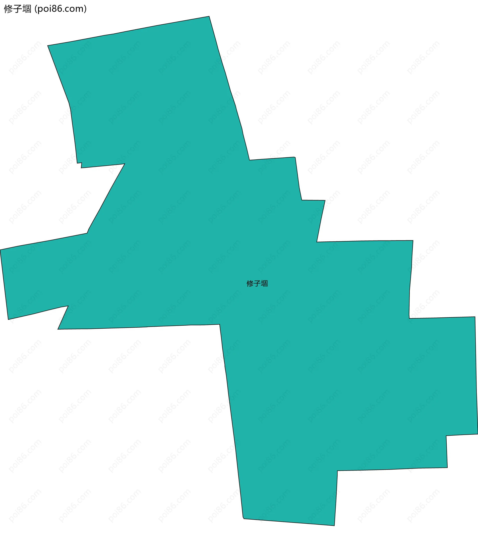 修子堌边界地图