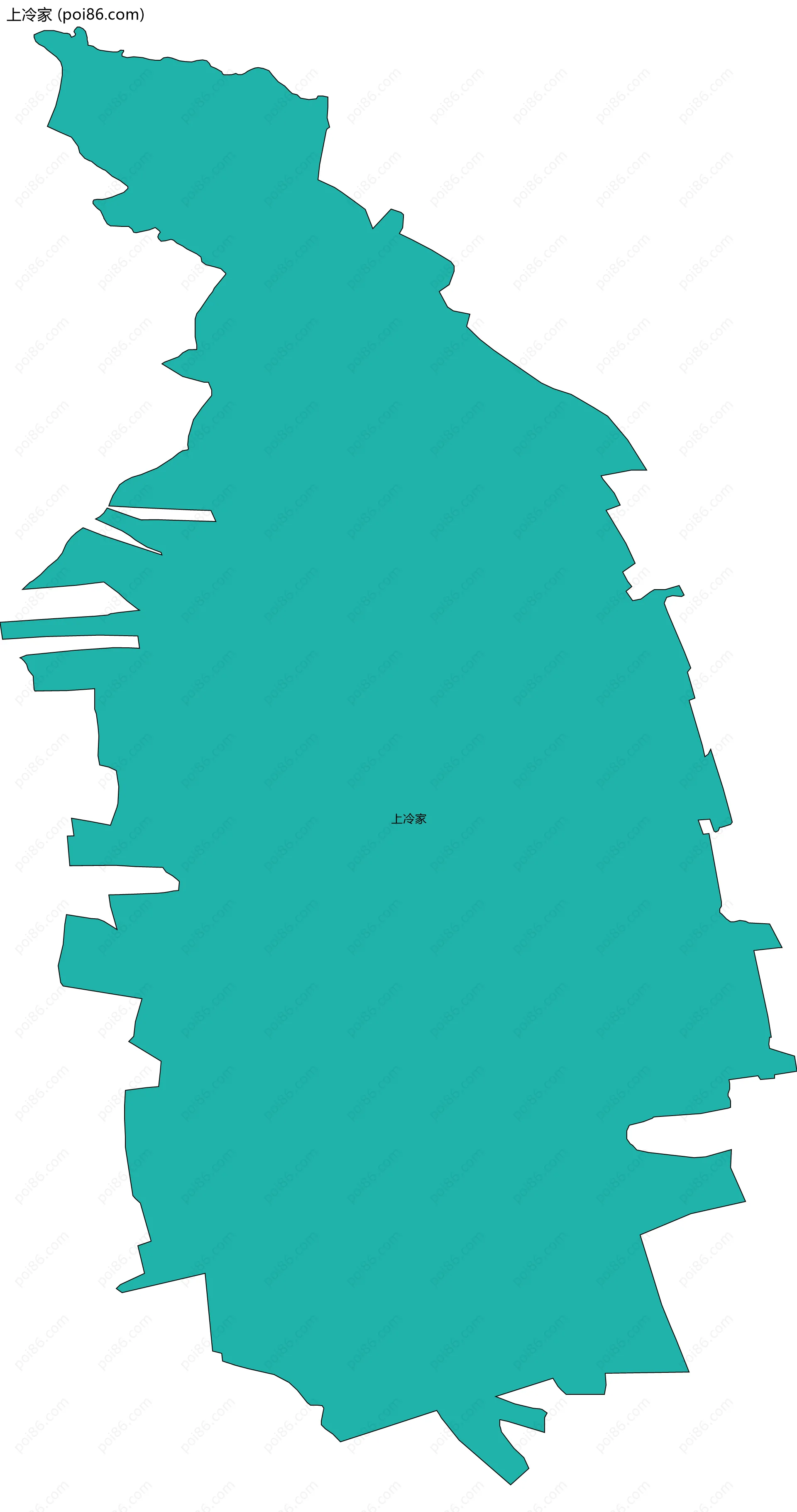 上冷家边界地图