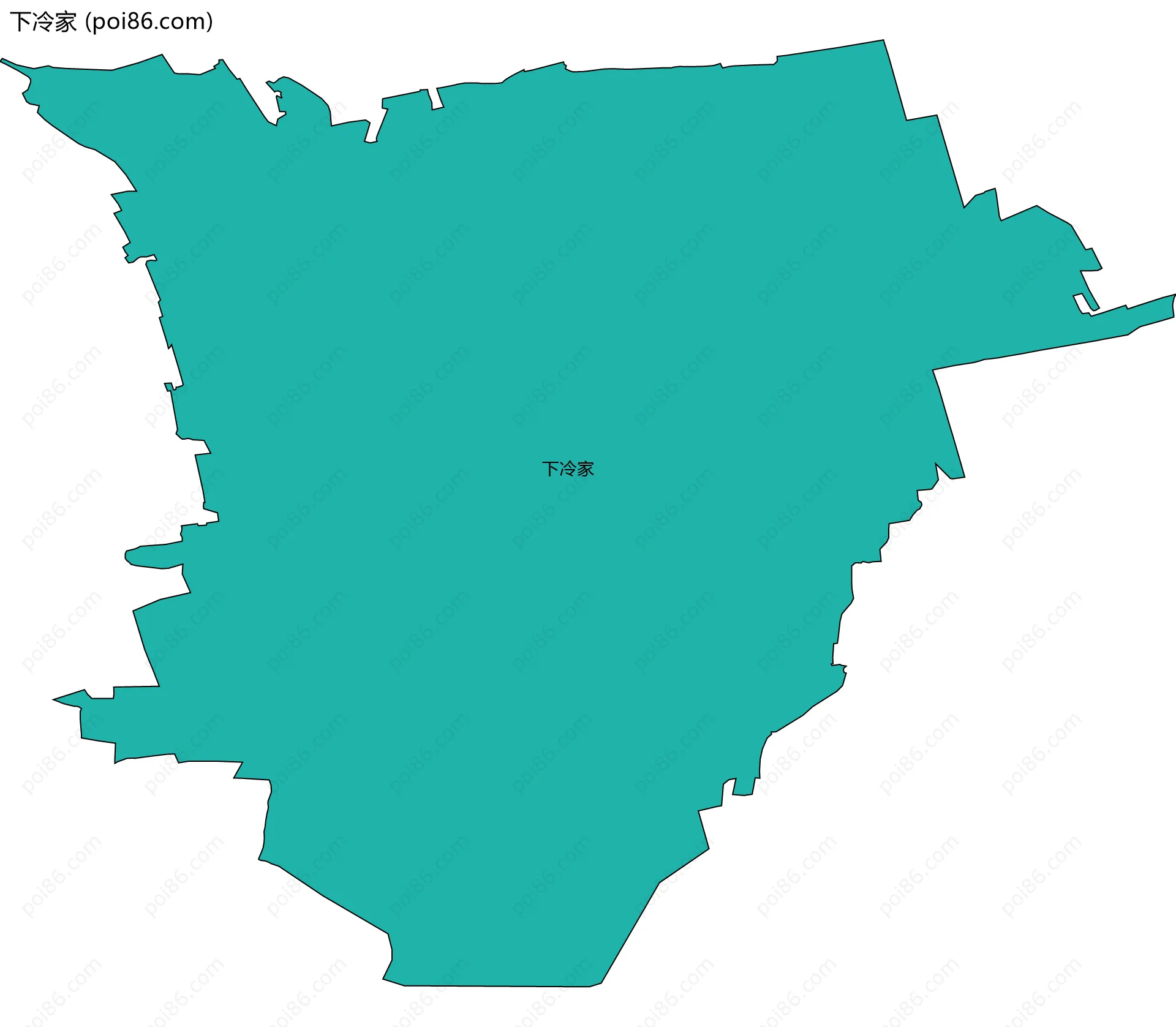 下冷家边界地图