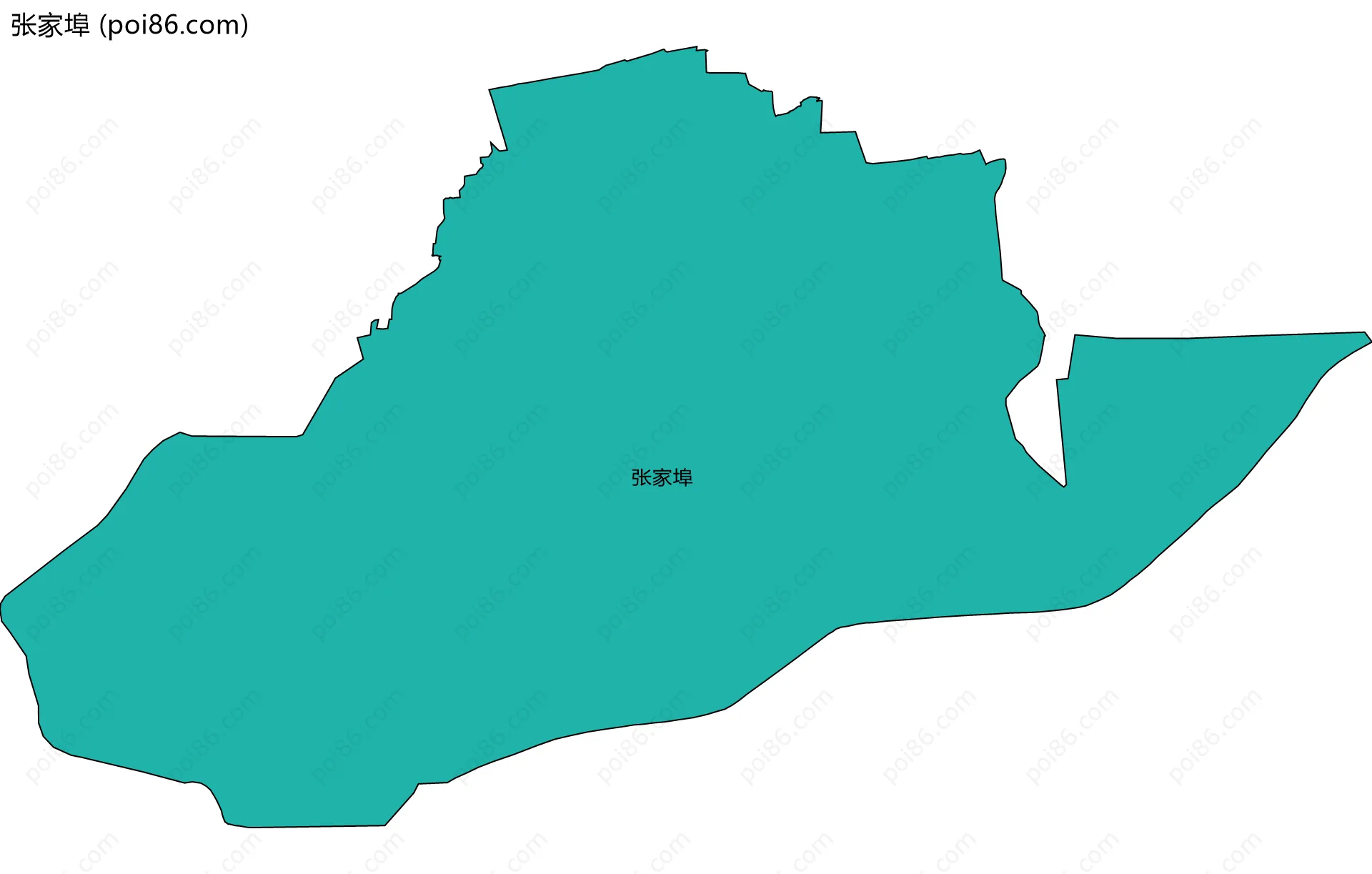 张家埠边界地图