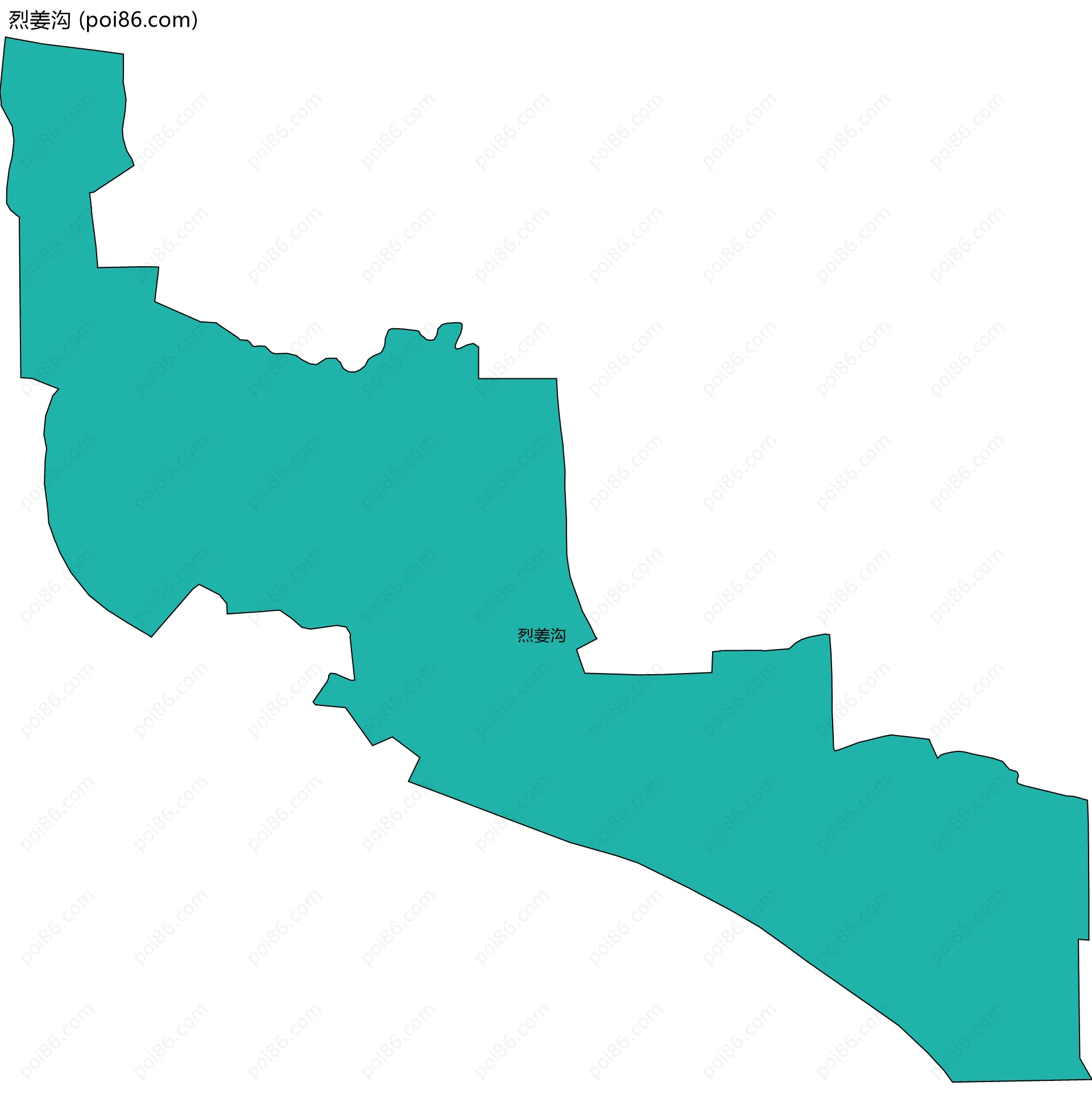 烈姜沟边界地图