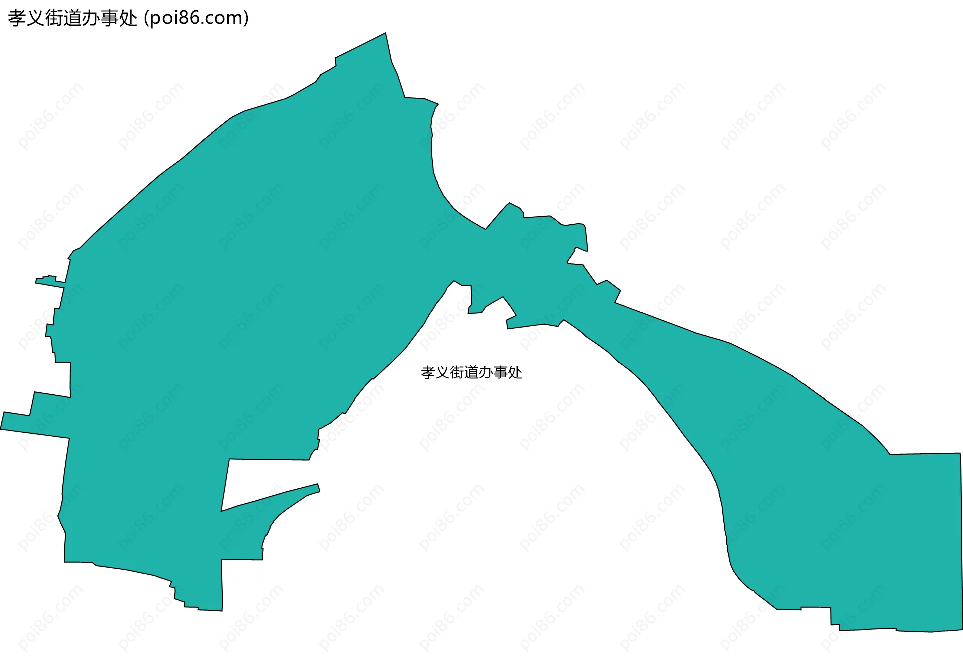 孝义街道办事处边界地图