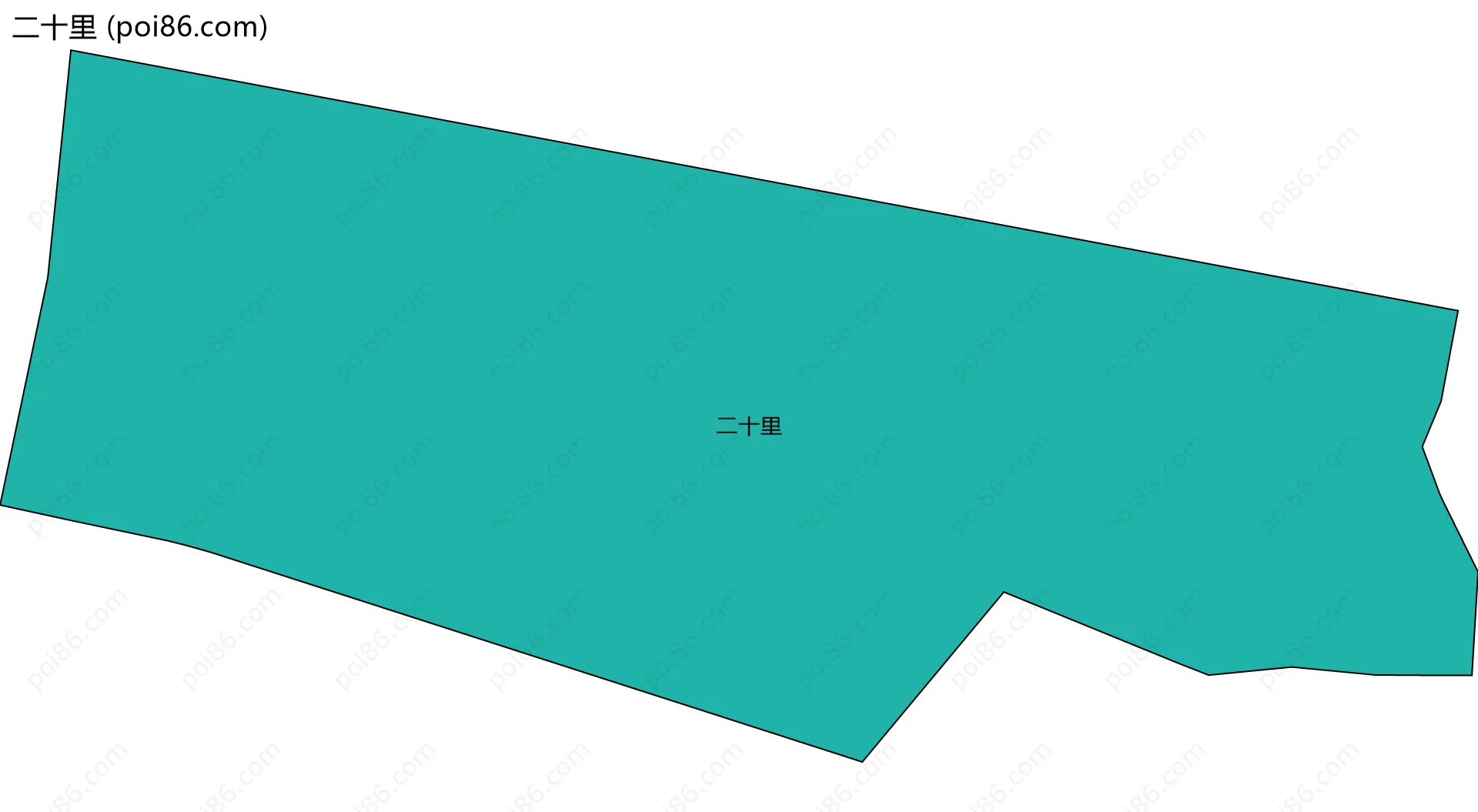 二十里边界地图