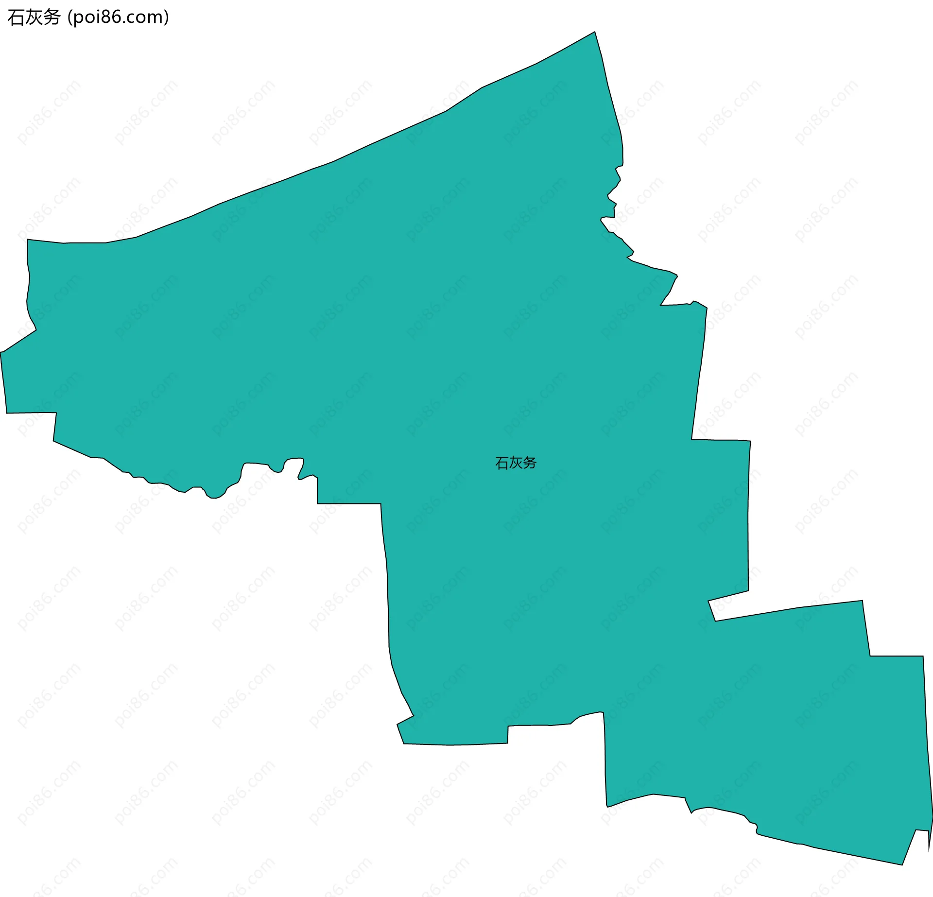 石灰务边界地图