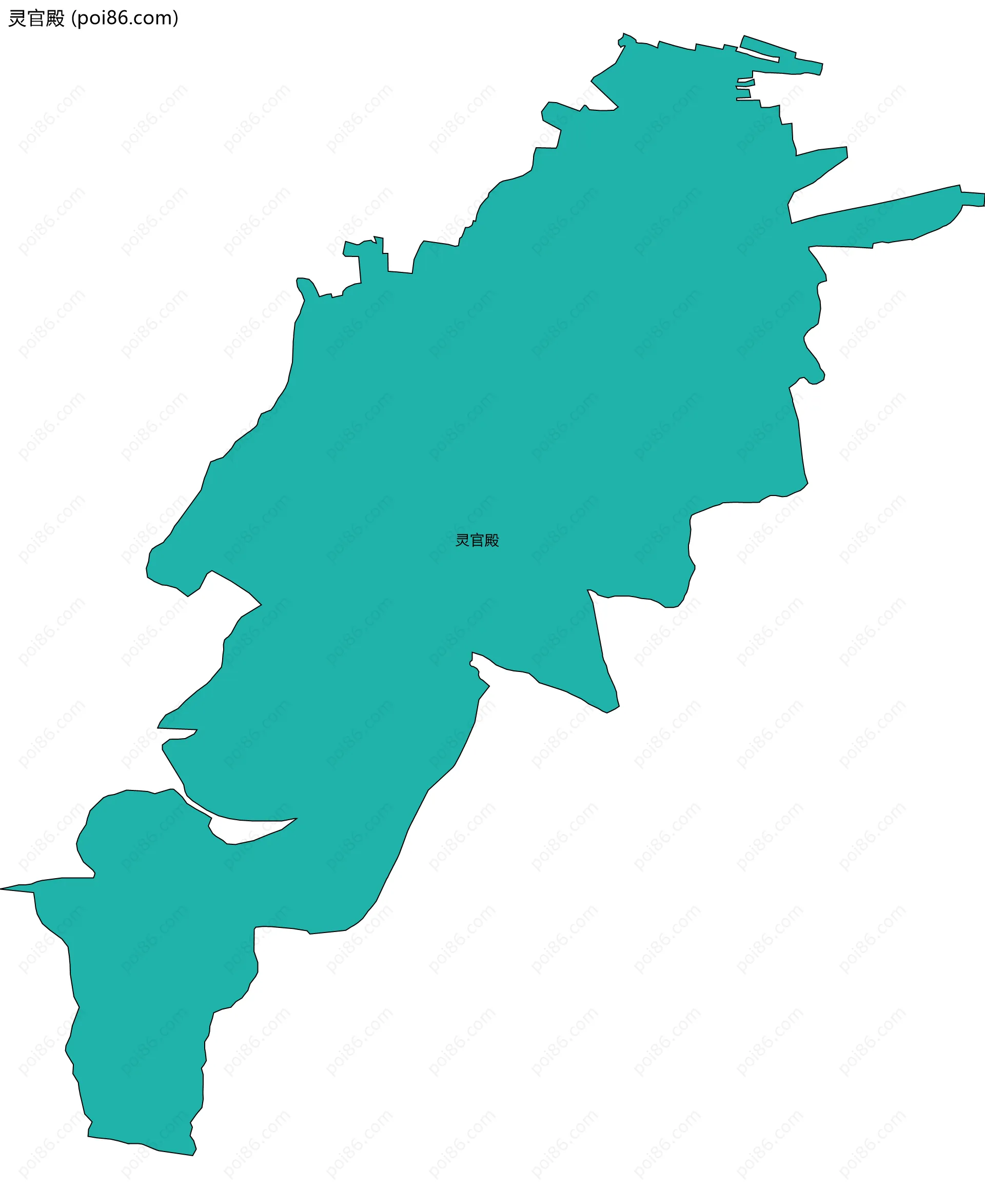 灵官殿边界地图
