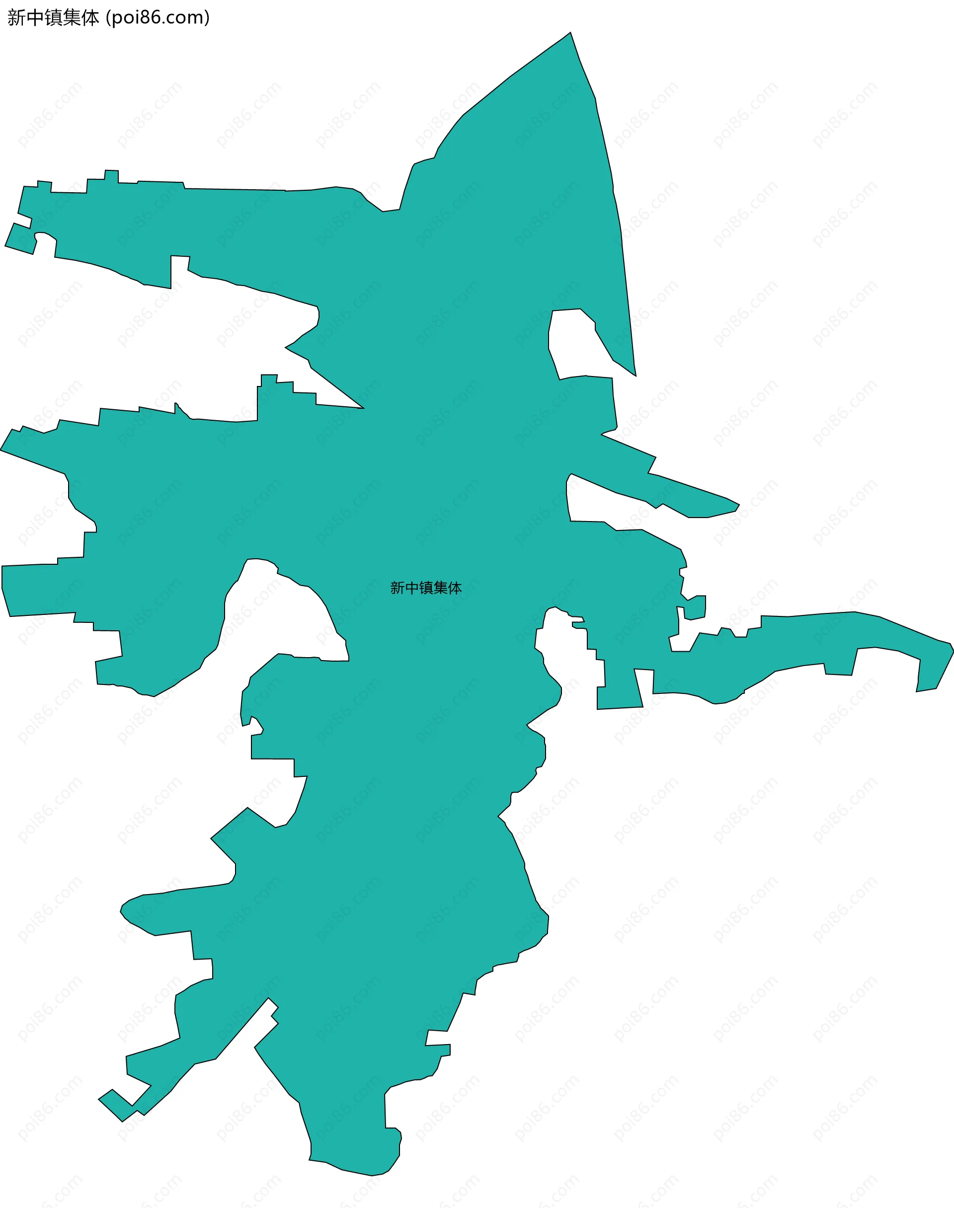 新中镇集体边界地图