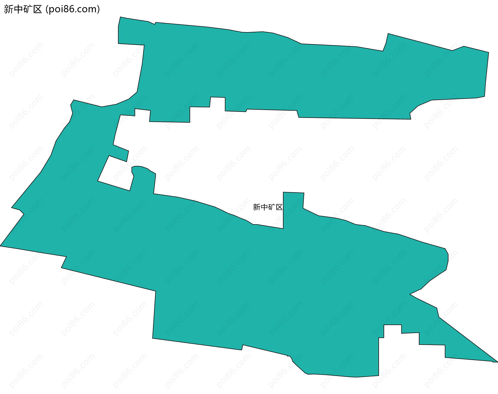 新中矿区边界地图