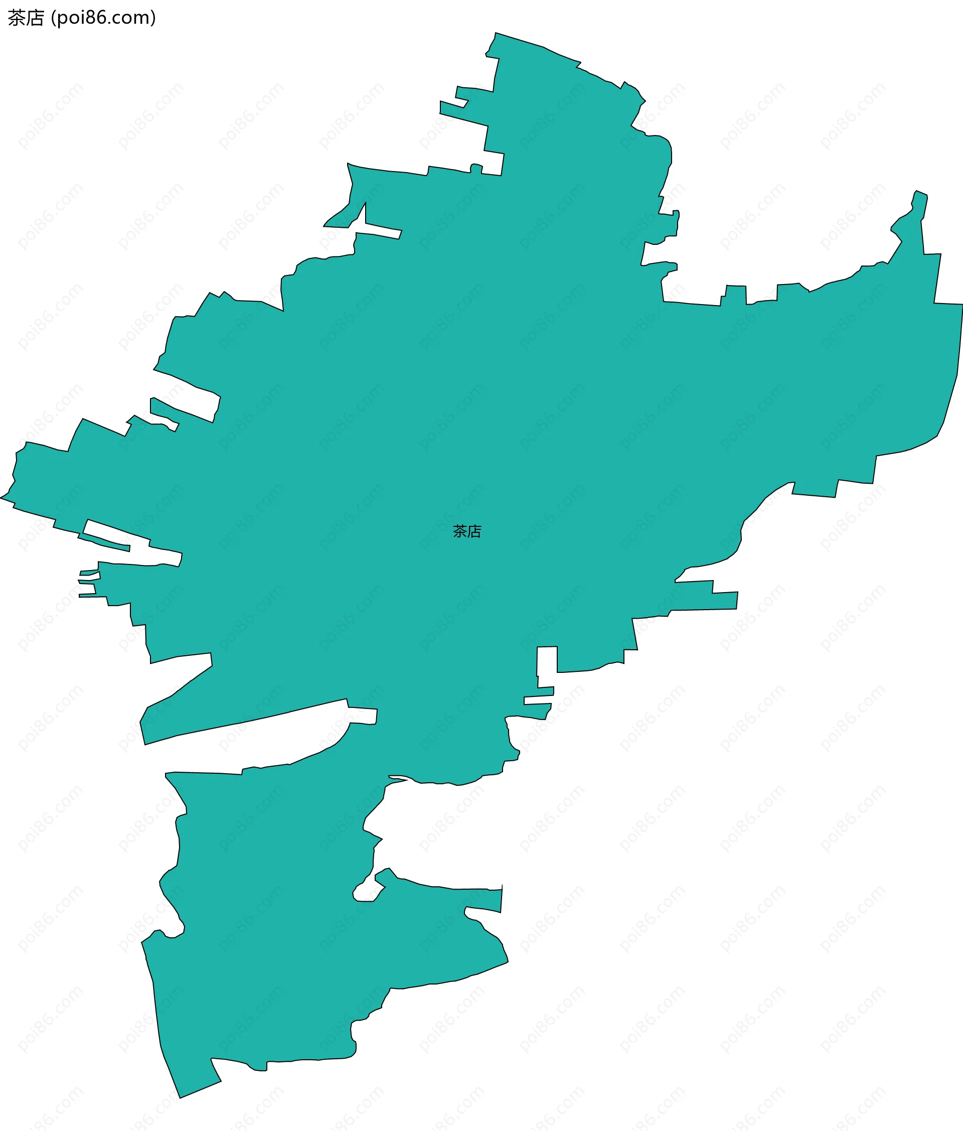 茶店边界地图