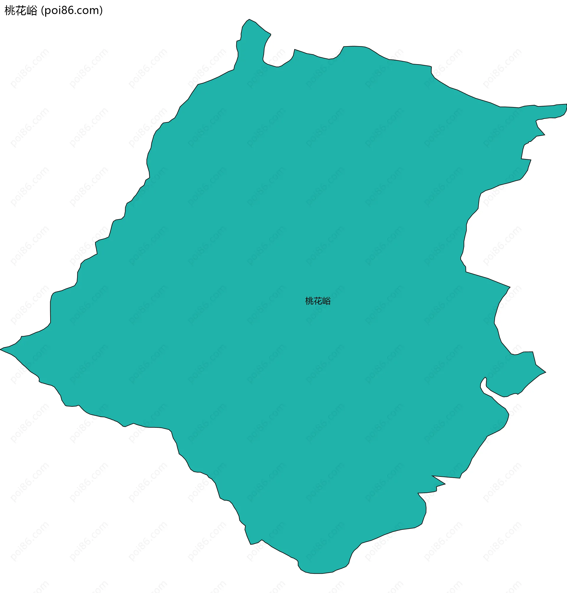 桃花峪边界地图