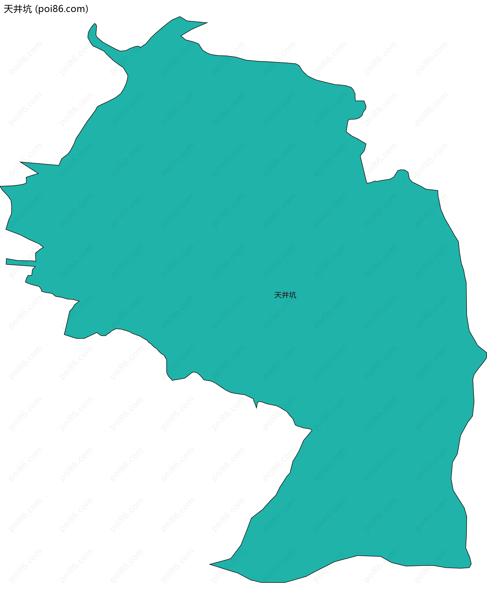 天井坑边界地图