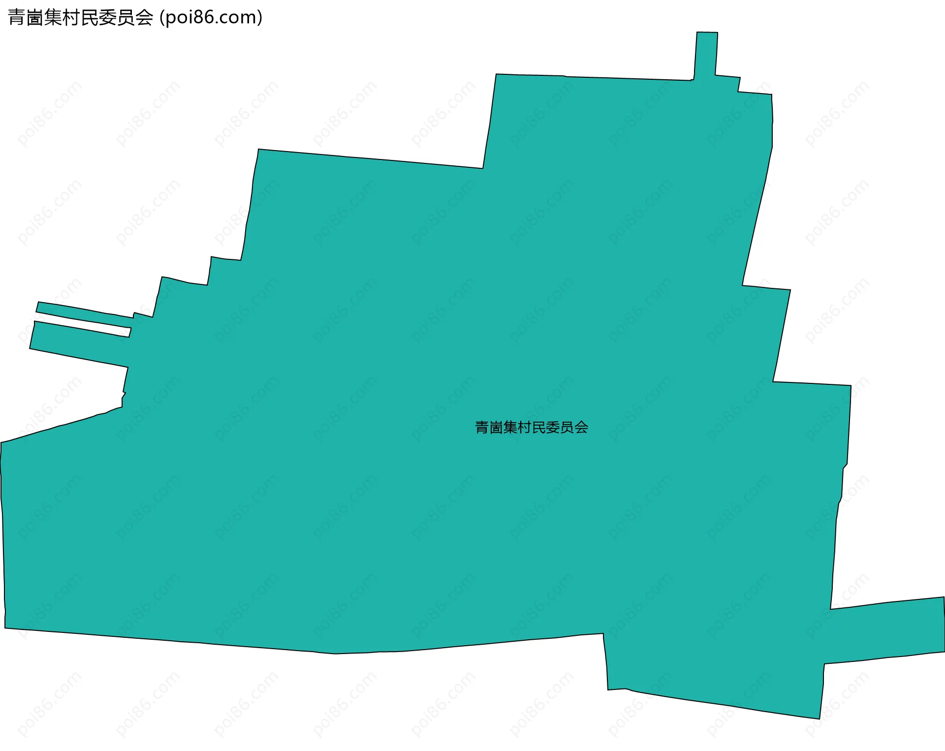 青崮集村民委员会边界地图