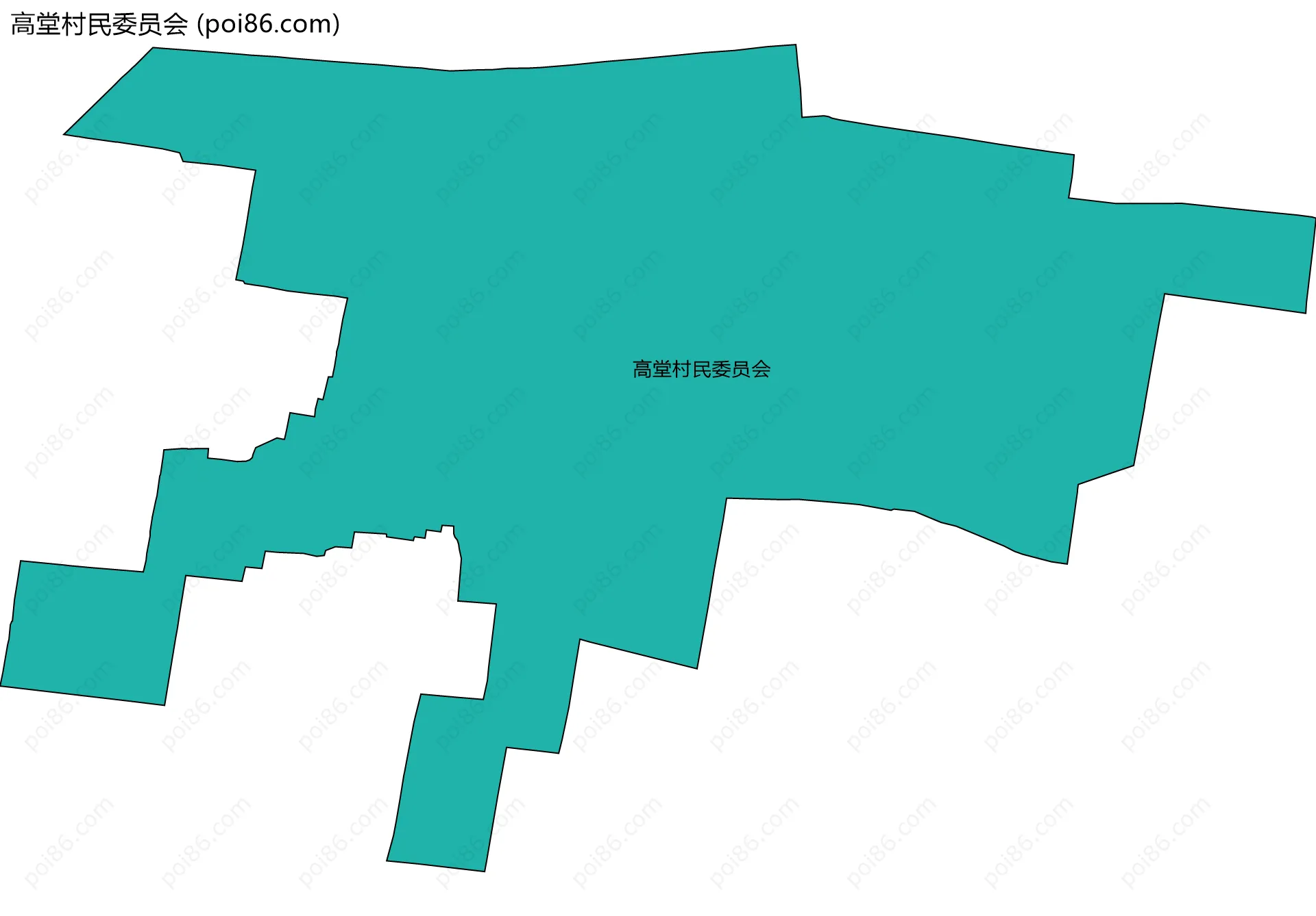 高堂村民委员会边界地图