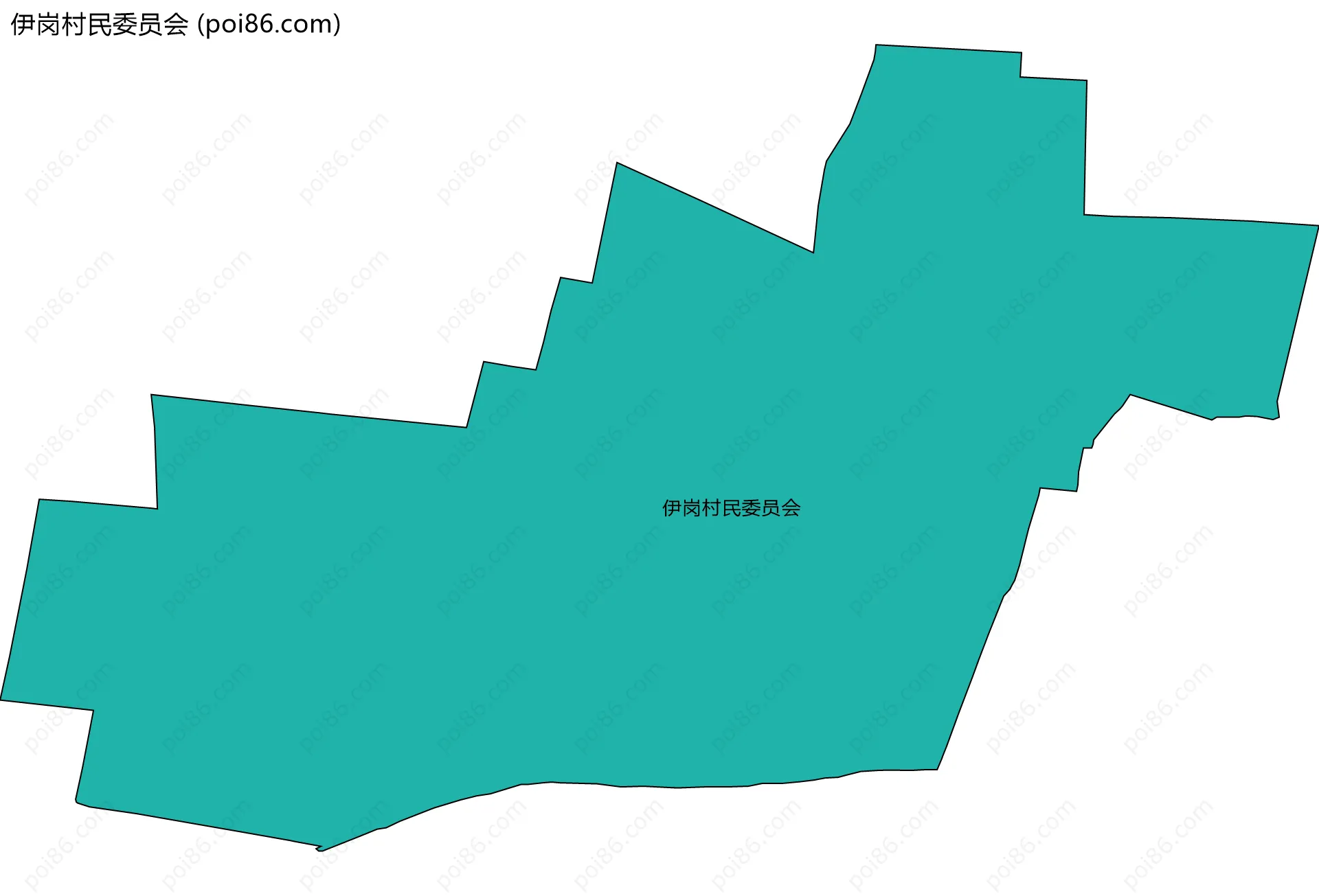 伊岗村民委员会边界地图