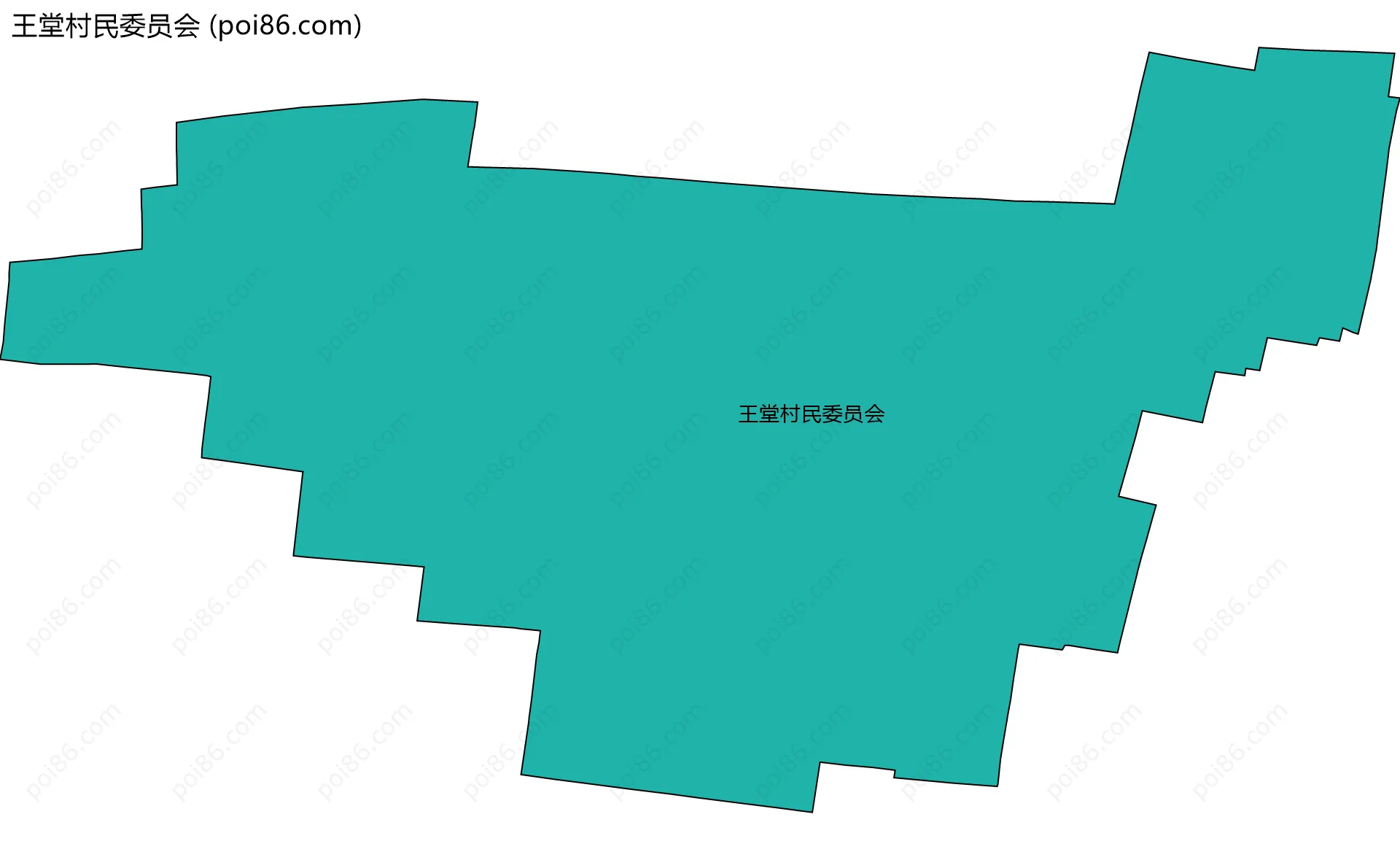 王堂村民委员会边界地图