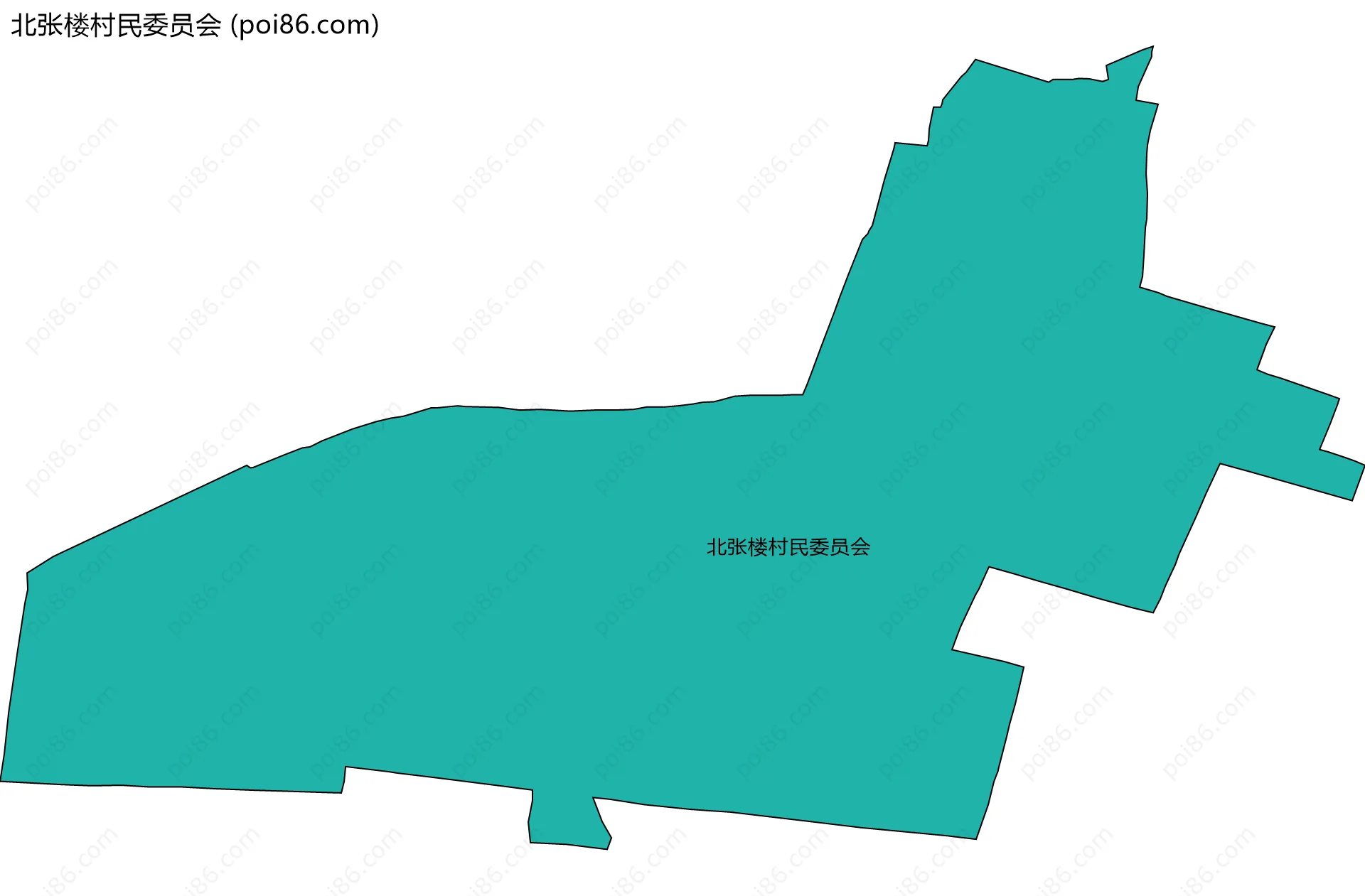 北张楼村民委员会边界地图