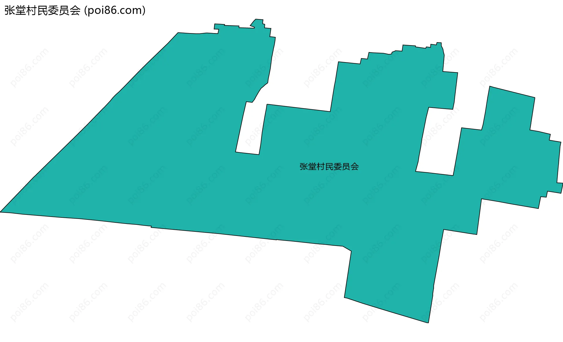 张堂村民委员会边界地图