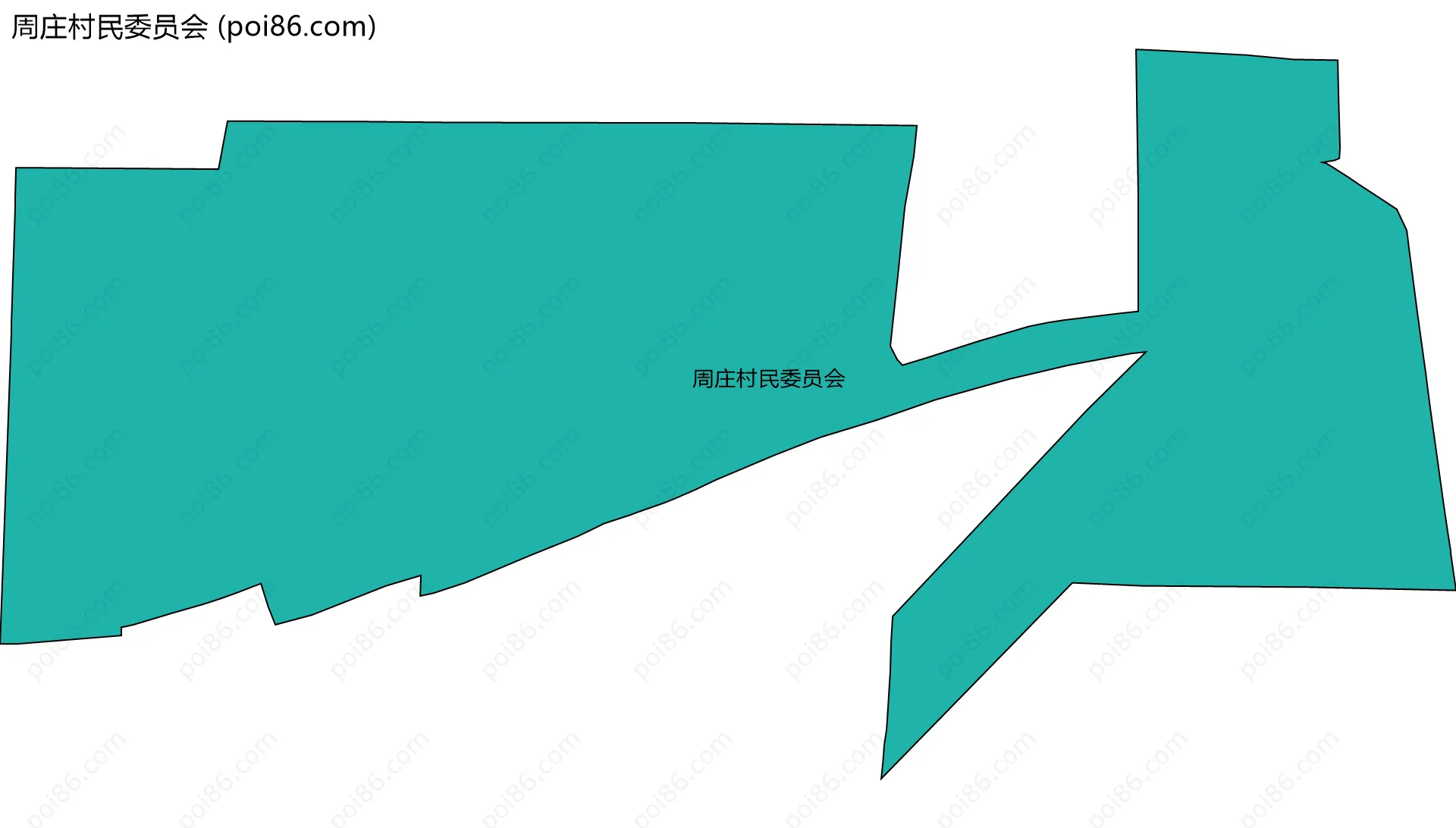 周庄村民委员会边界地图