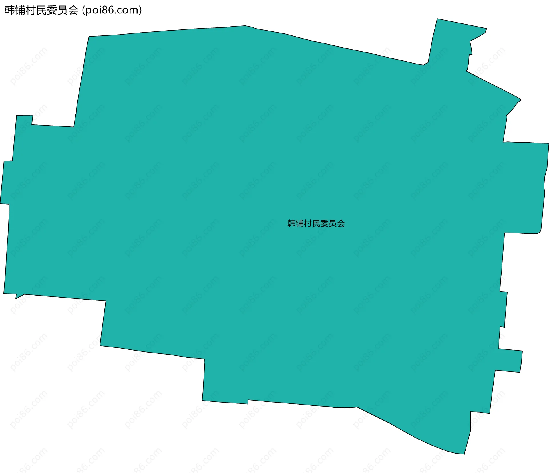 韩铺村民委员会边界地图
