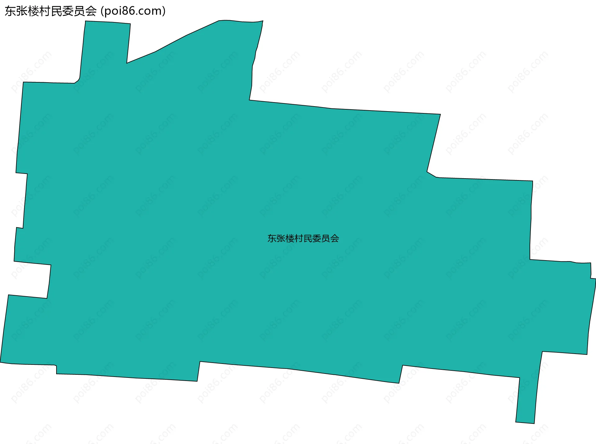 东张楼村民委员会边界地图