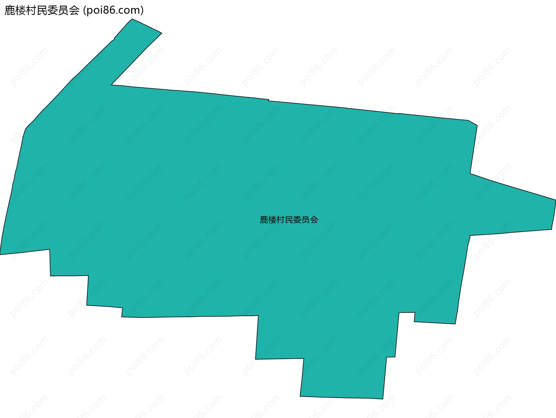 鹿楼村民委员会边界地图
