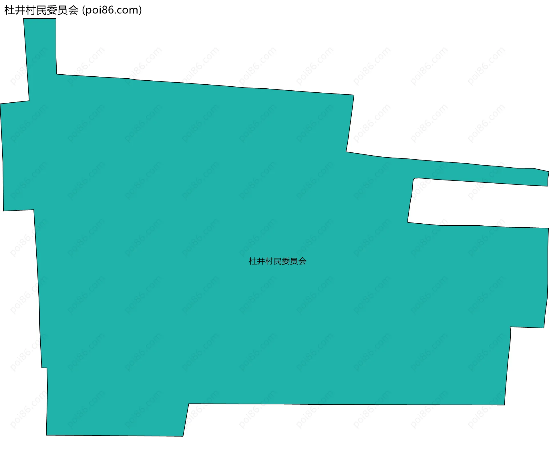 杜井村民委员会边界地图