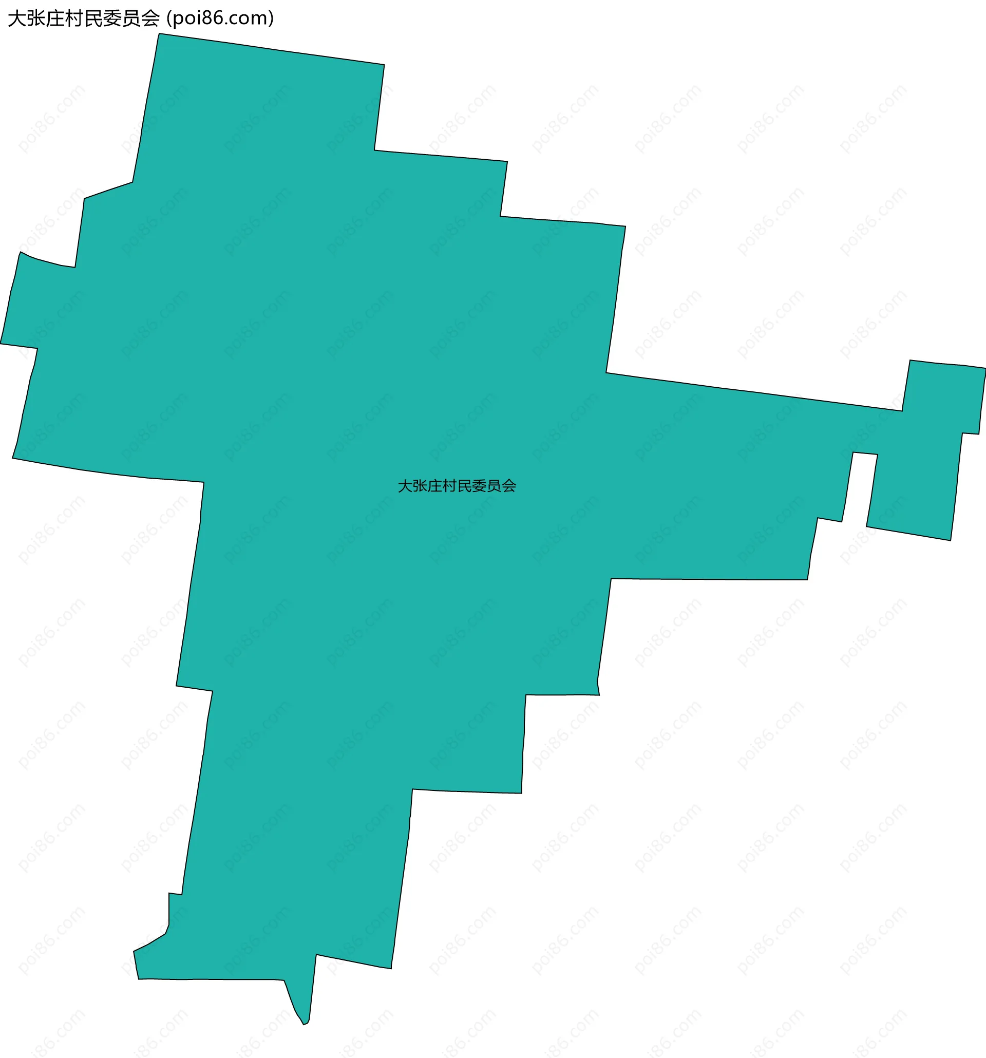 大张庄村民委员会边界地图