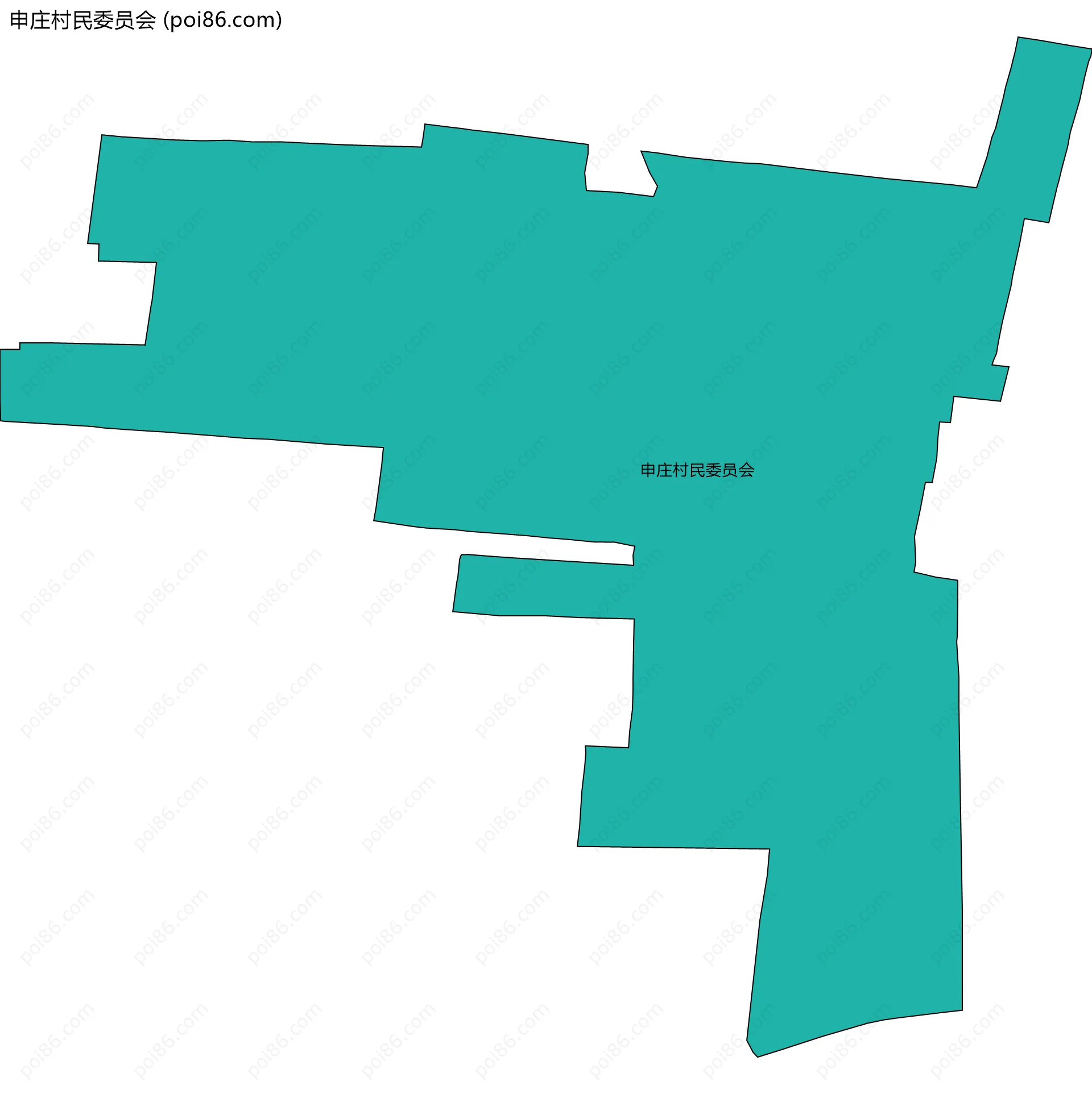 申庄村民委员会边界地图