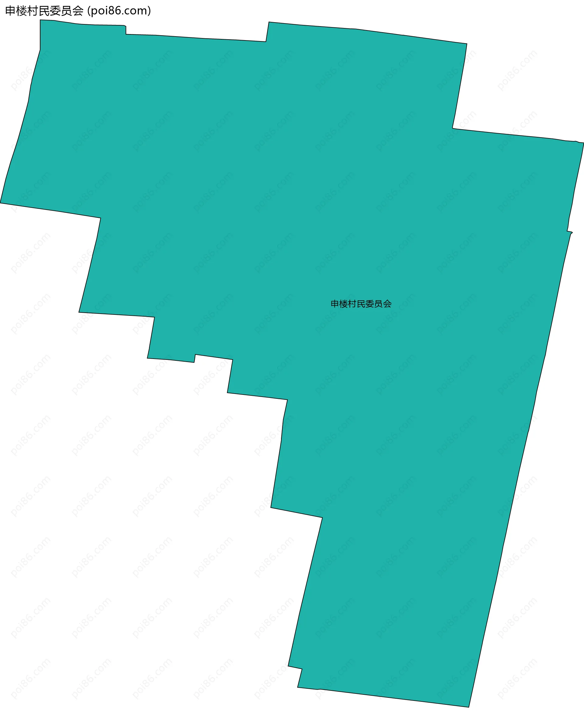 申楼村民委员会边界地图