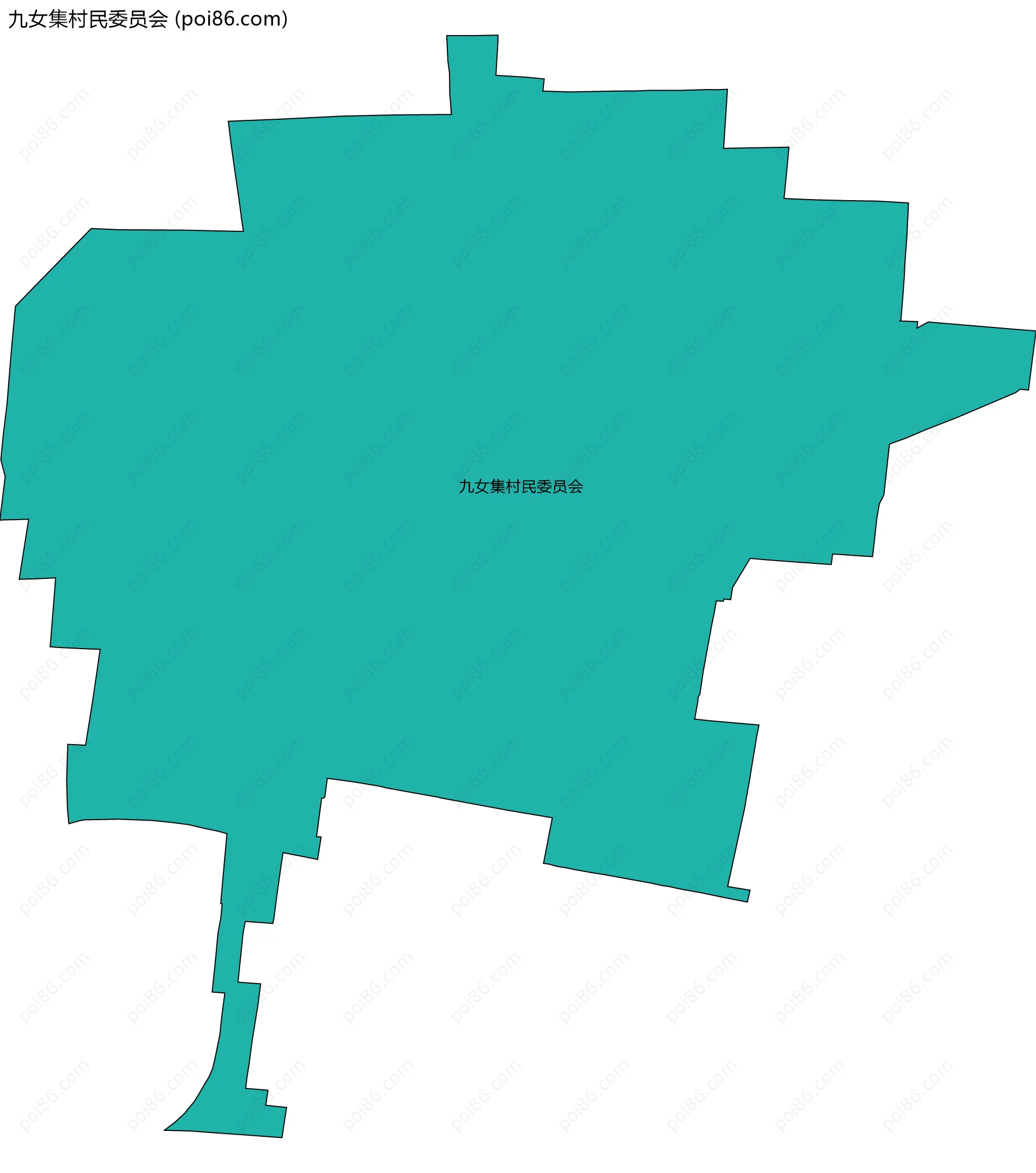 九女集村民委员会边界地图