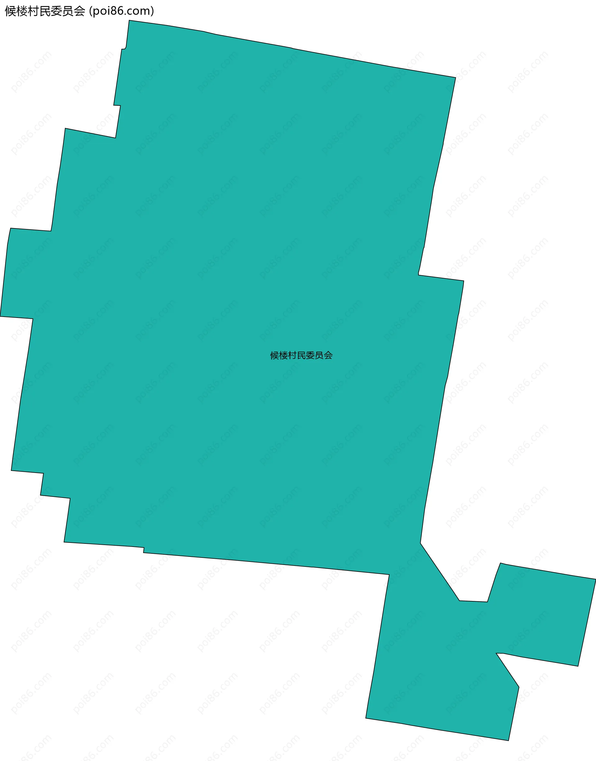 候楼村民委员会边界地图