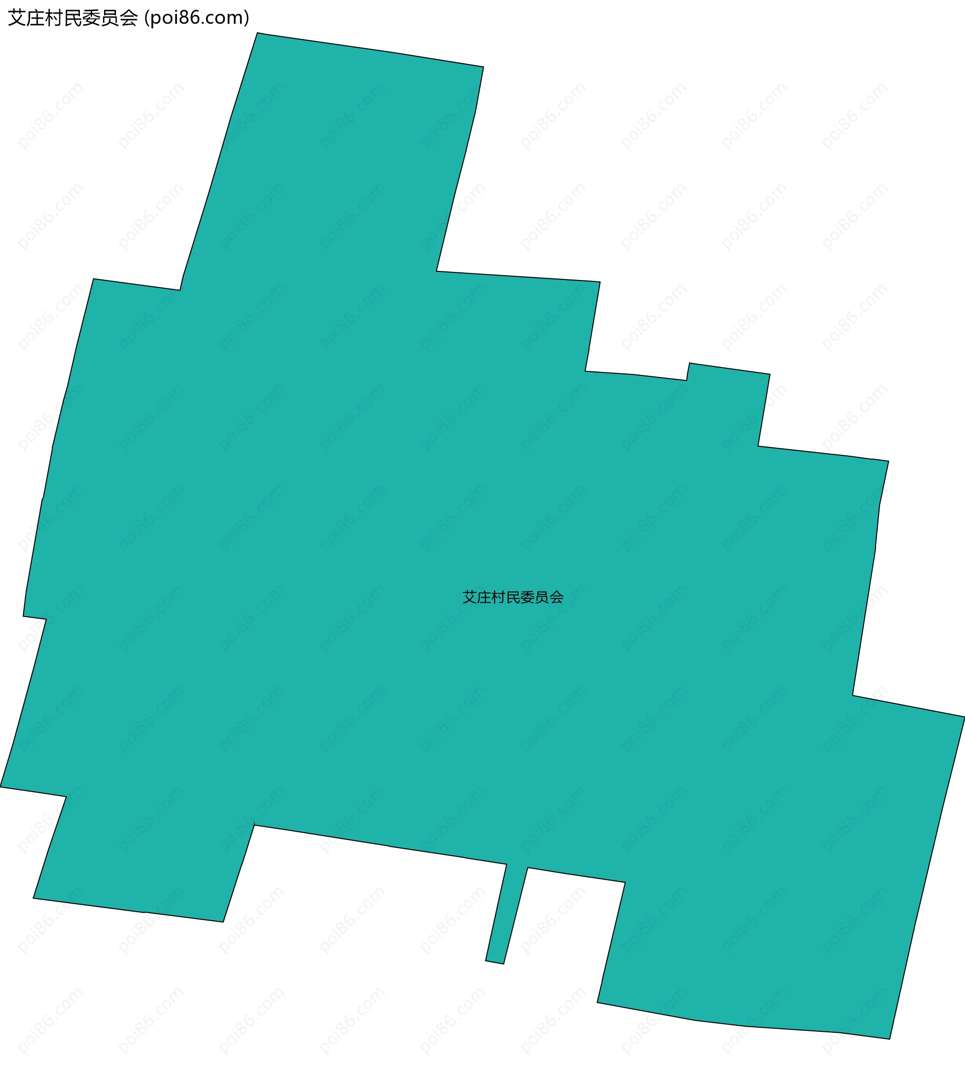 艾庄村民委员会边界地图