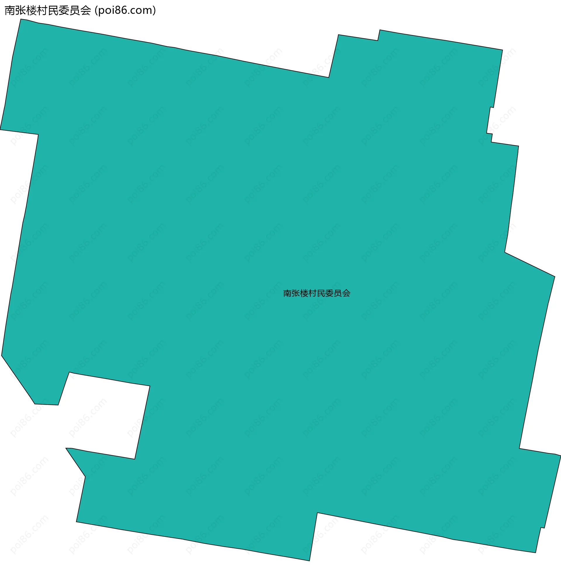 南张楼村民委员会边界地图
