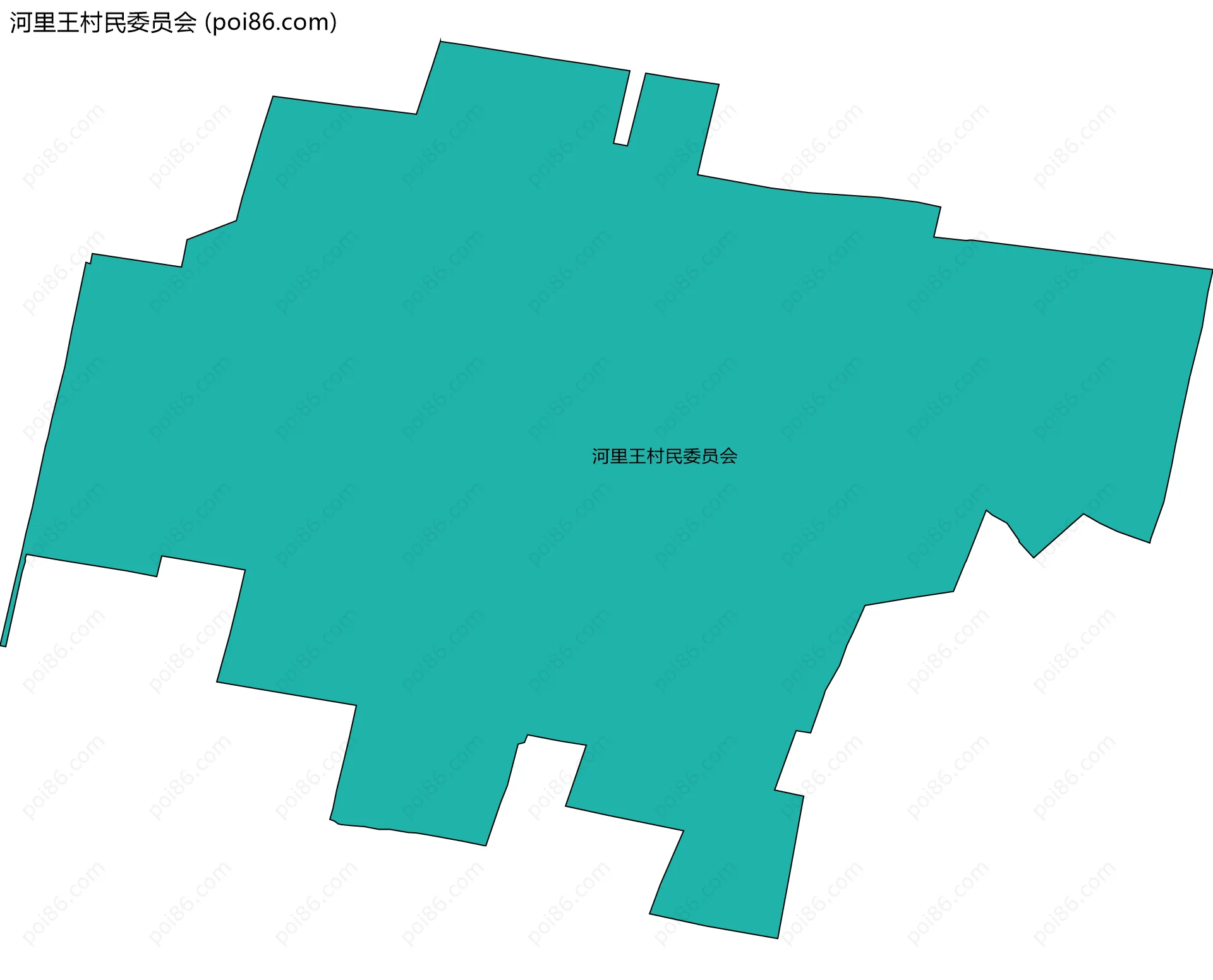 河里王村民委员会边界地图