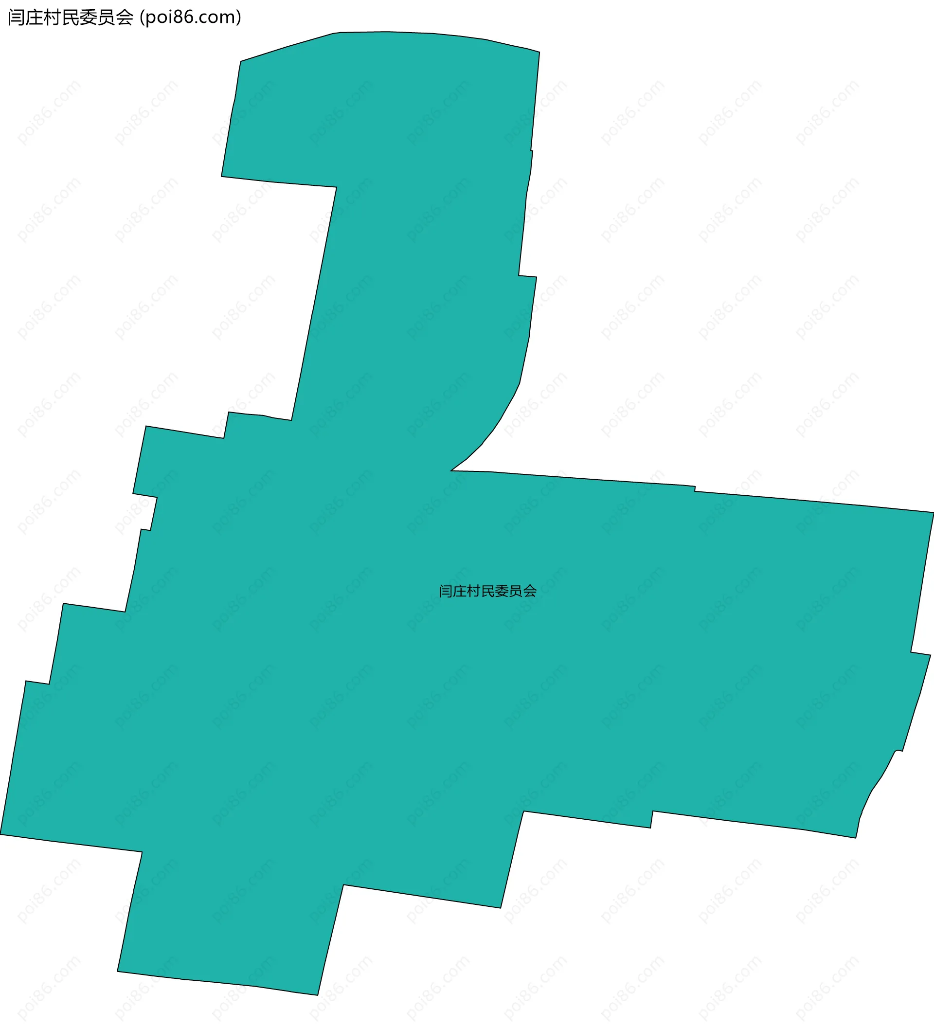 闫庄村民委员会边界地图