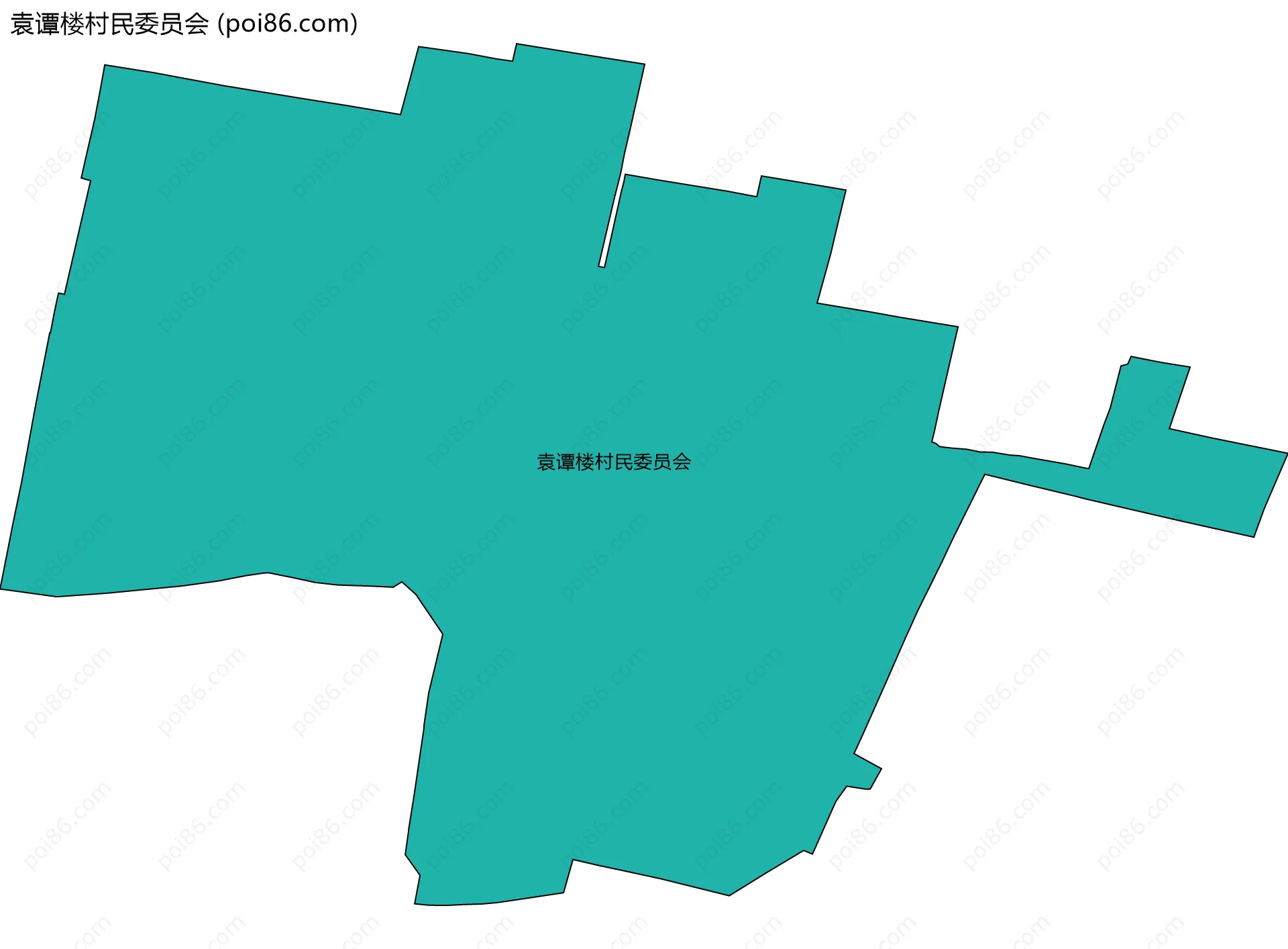 袁谭楼村民委员会边界地图