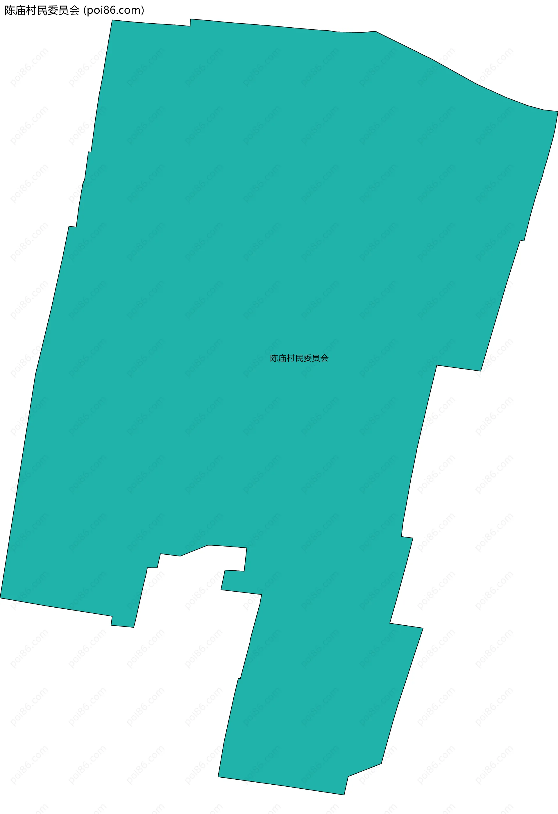 陈庙村民委员会边界地图