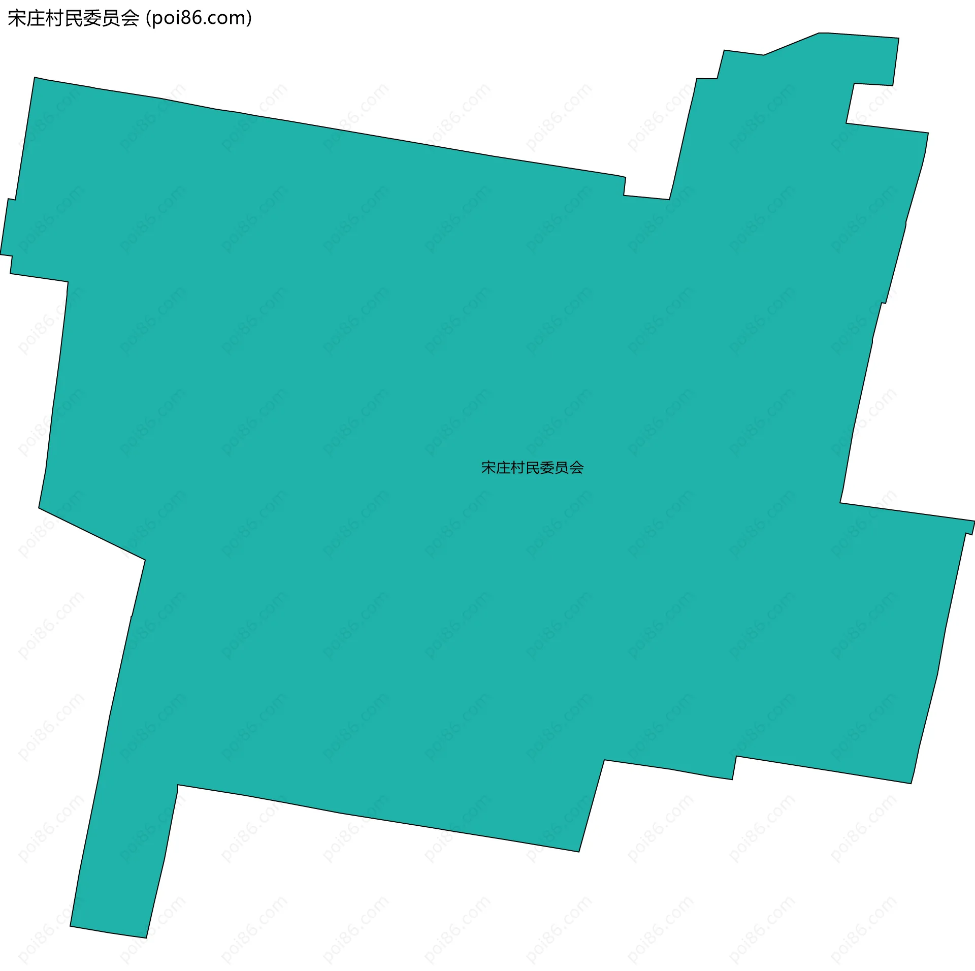 宋庄村民委员会边界地图