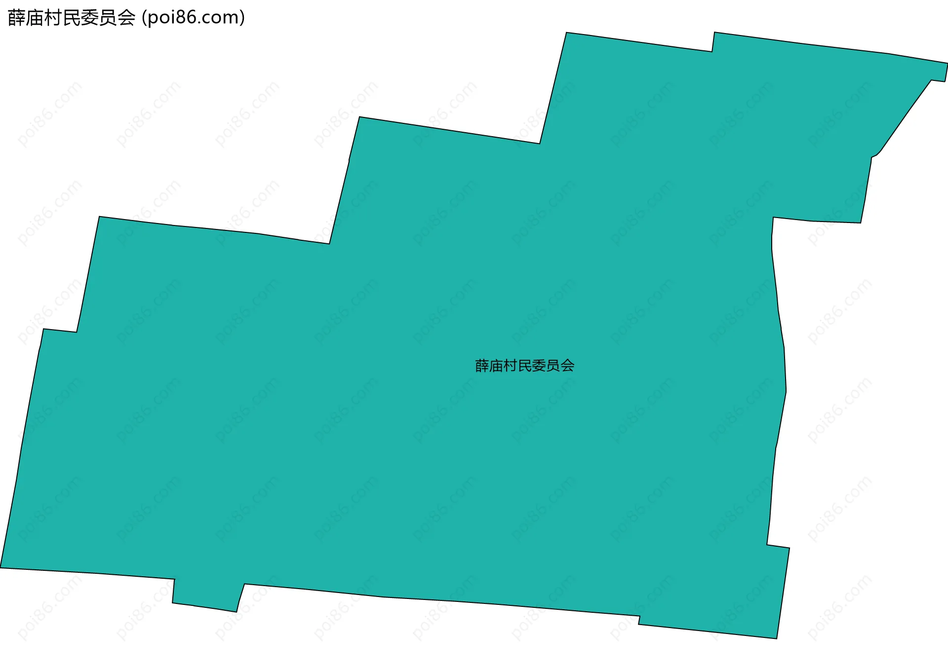 薛庙村民委员会边界地图