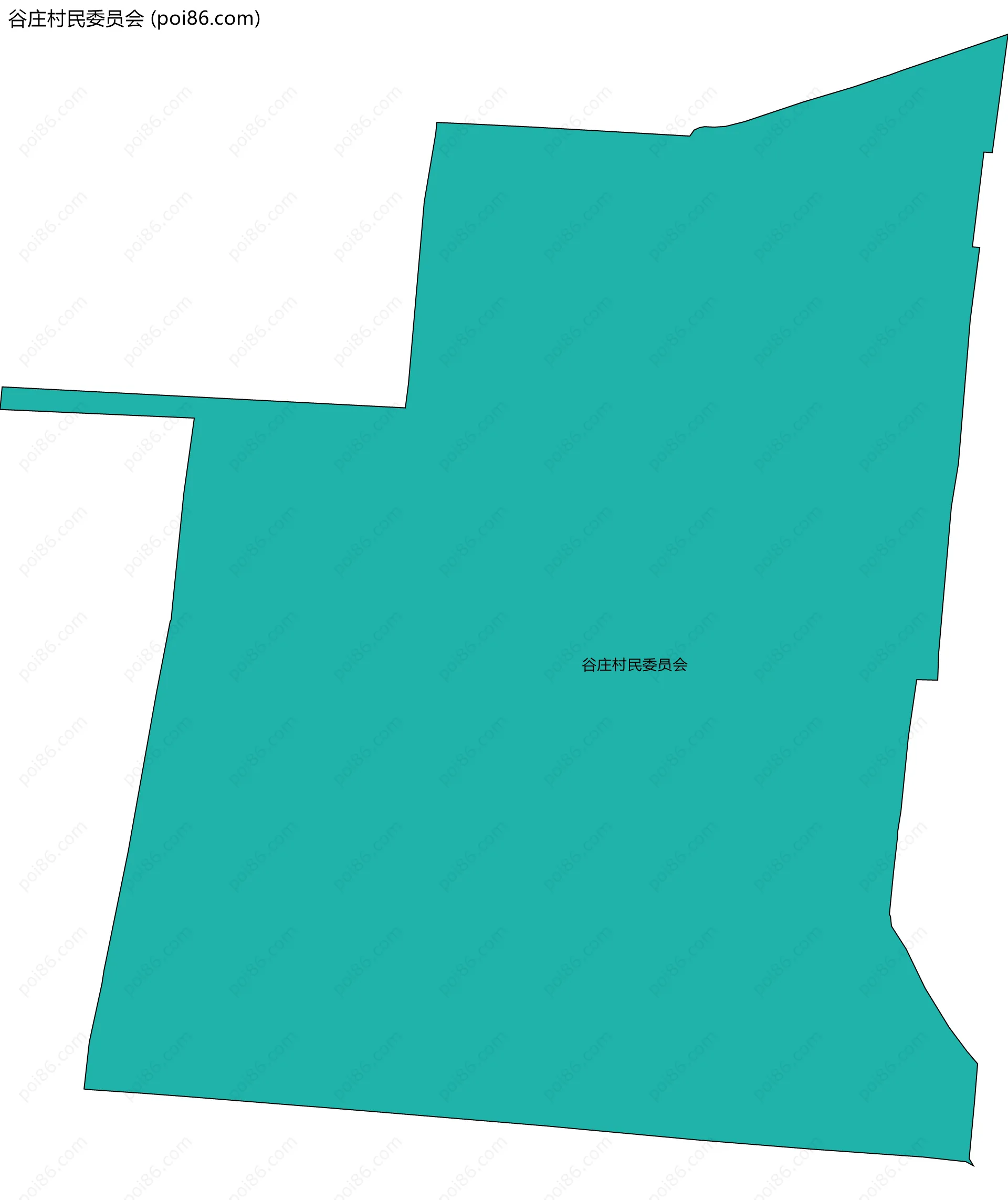 谷庄村民委员会边界地图