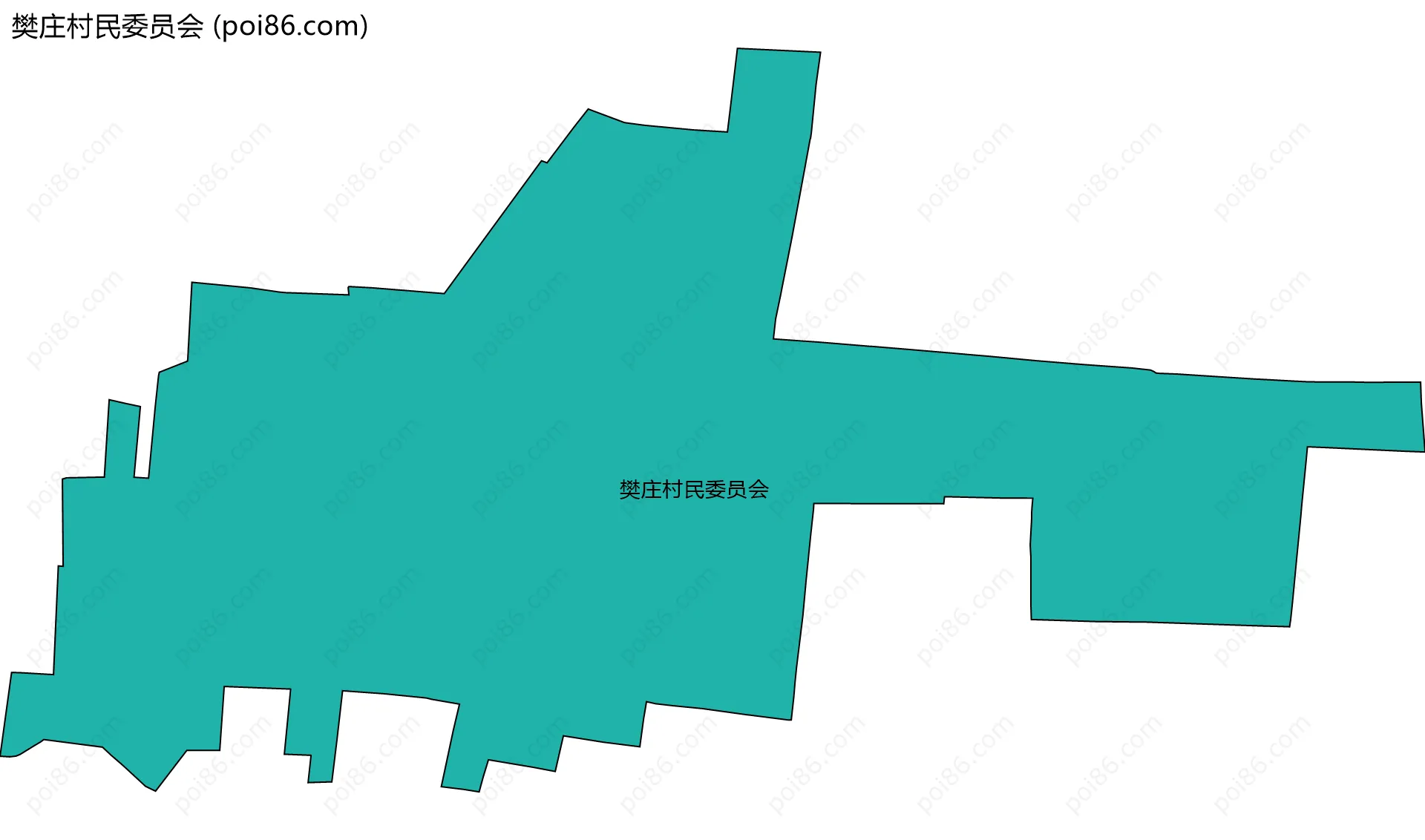 樊庄村民委员会边界地图
