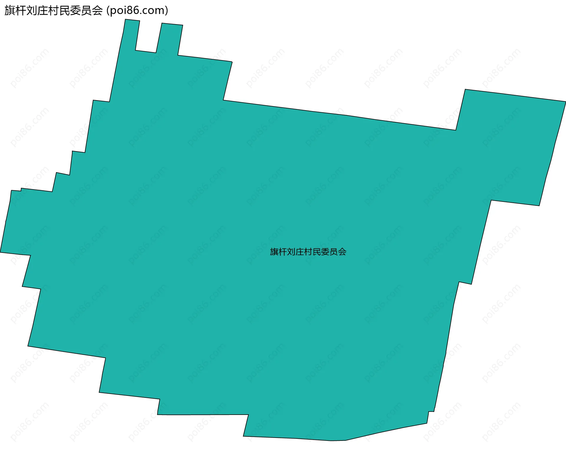 旗杆刘庄村民委员会边界地图