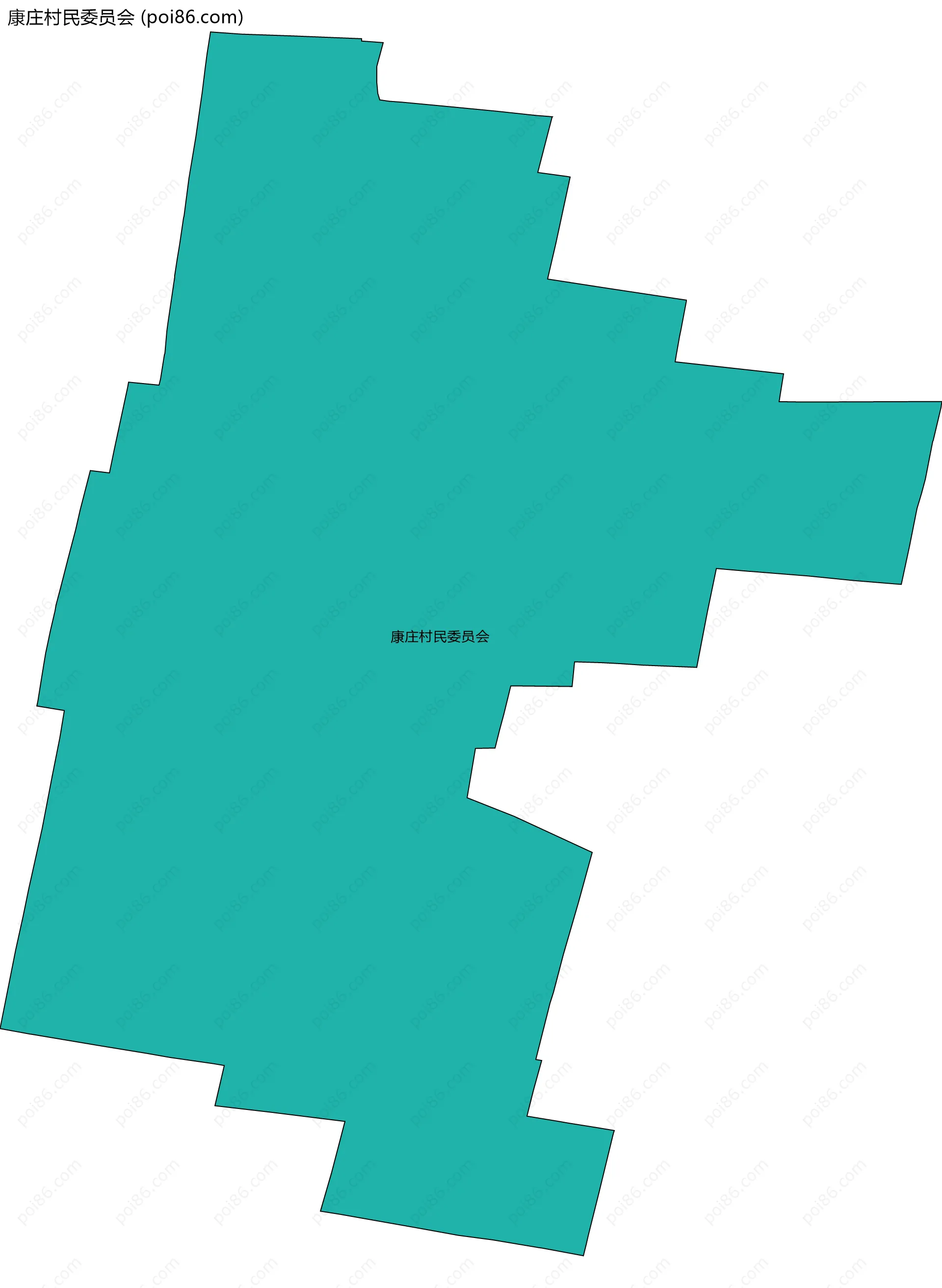 康庄村民委员会边界地图