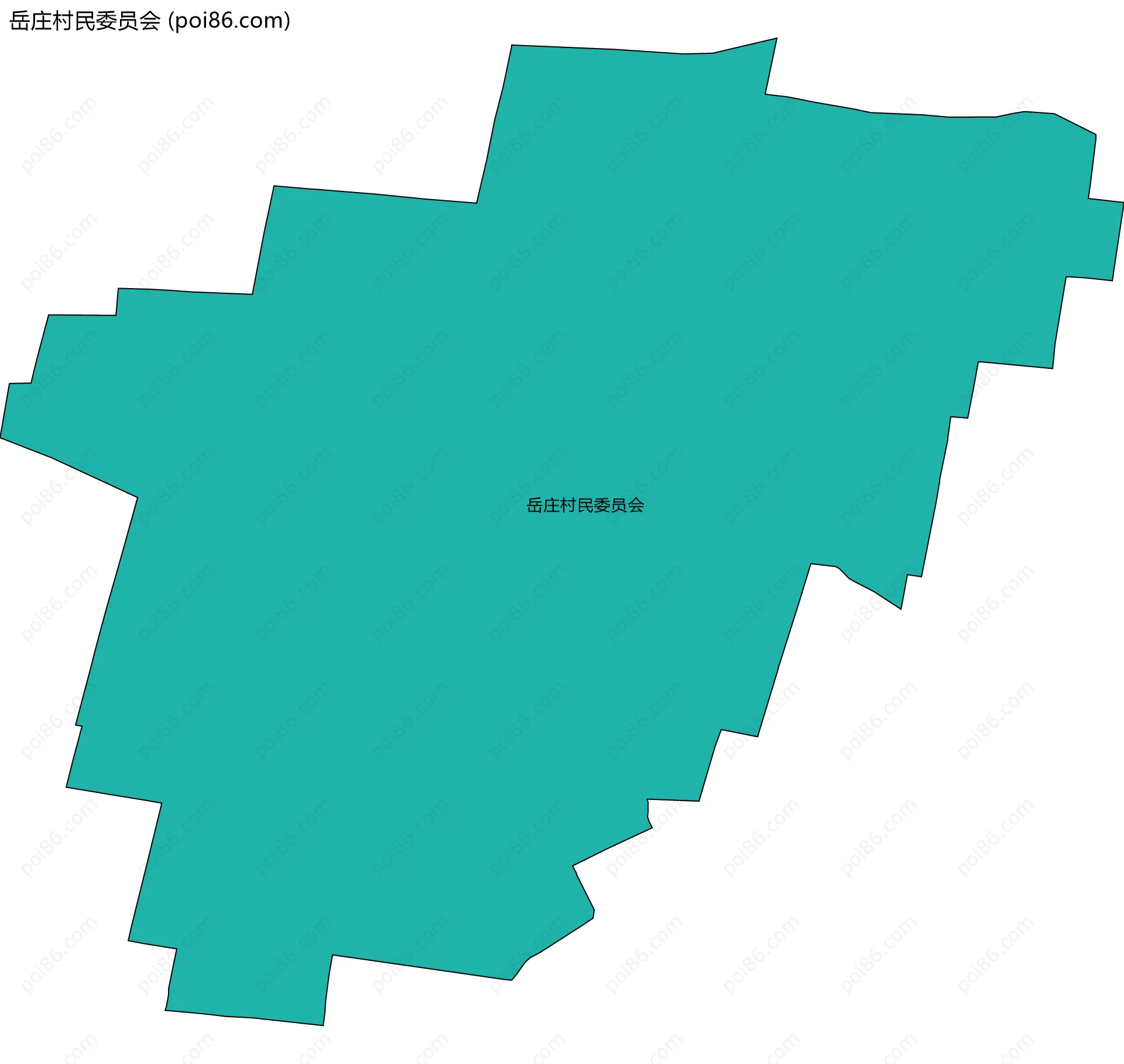 岳庄村民委员会边界地图