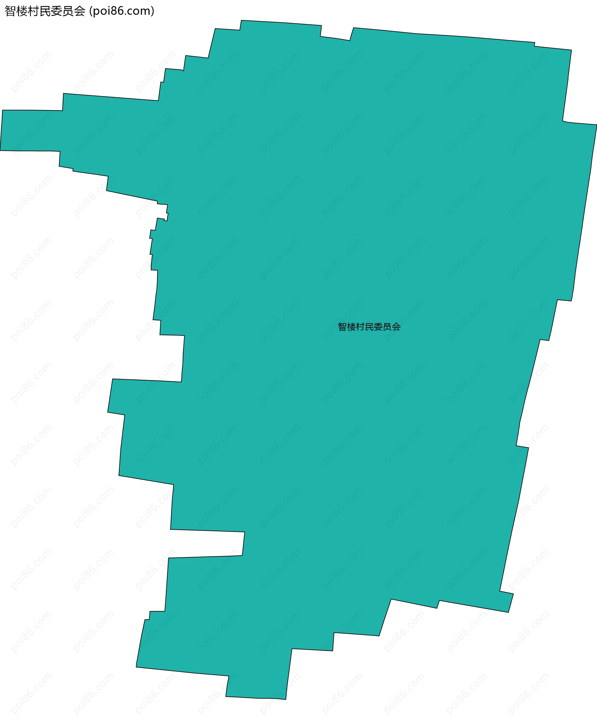 智楼村民委员会边界地图