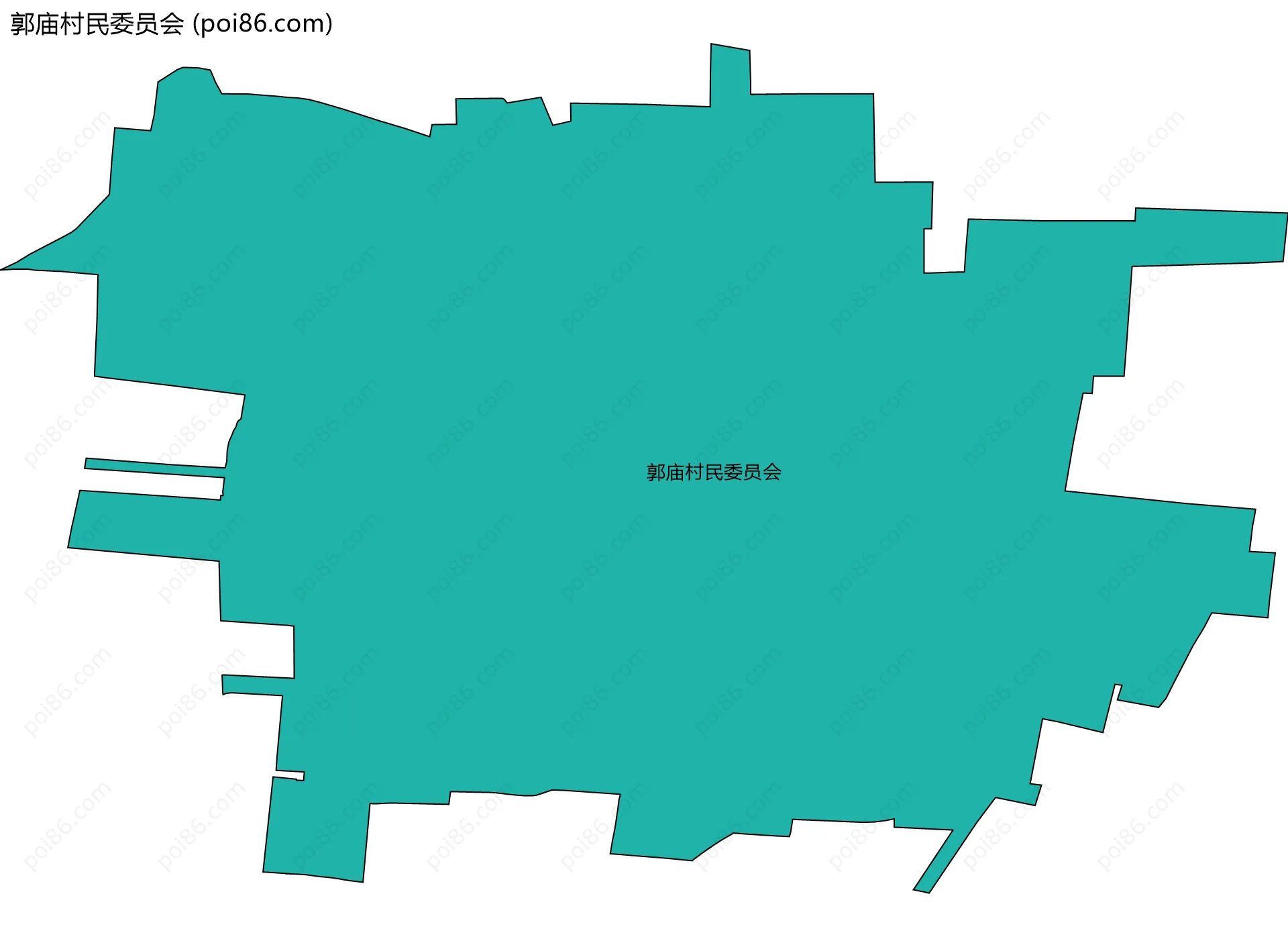 郭庙村民委员会边界地图
