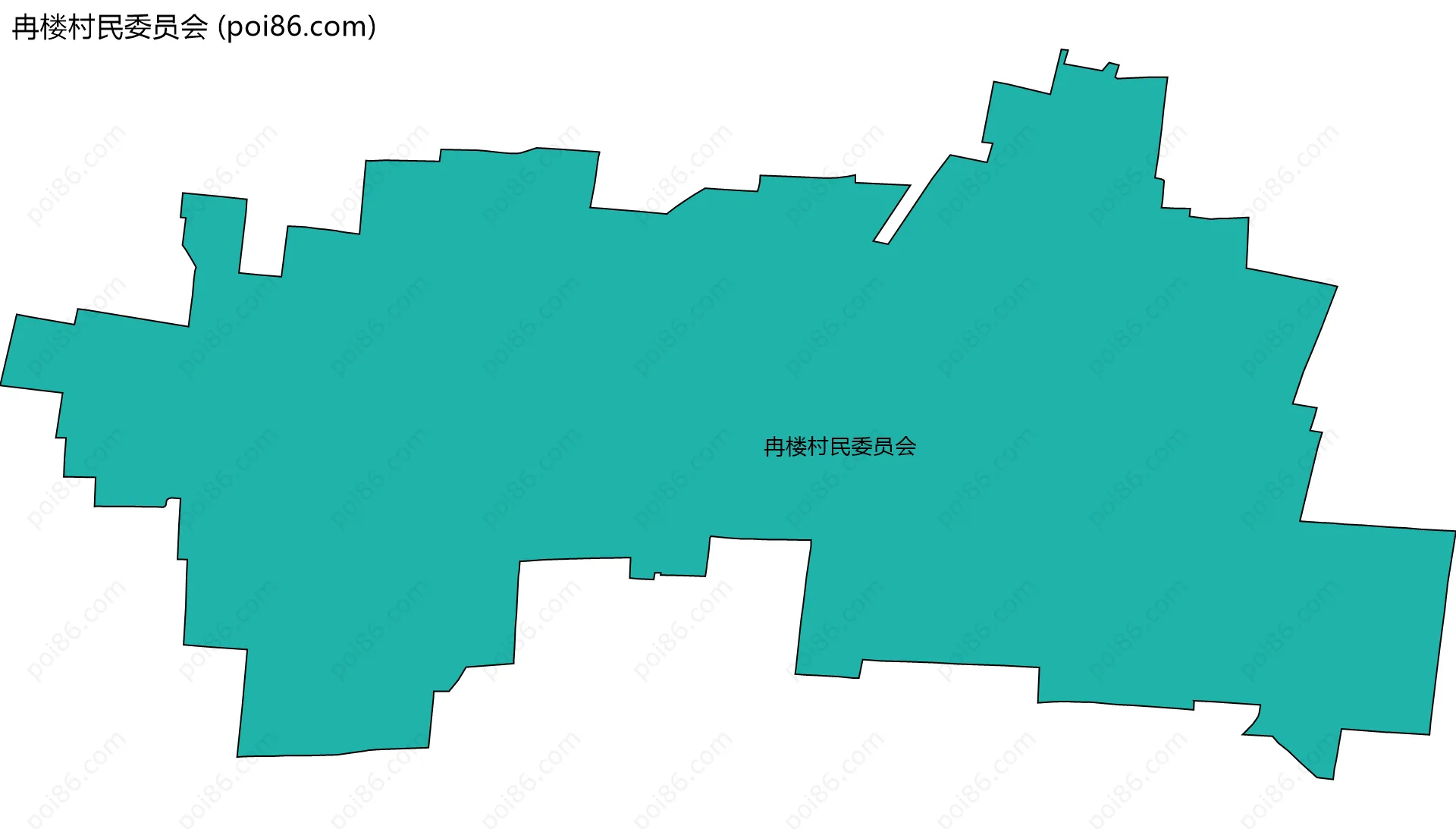 冉楼村民委员会边界地图