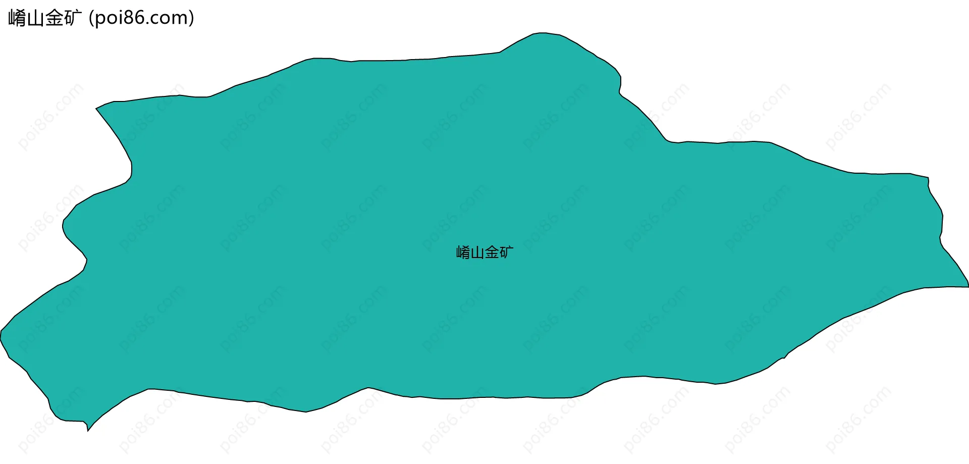 崤山金矿边界地图