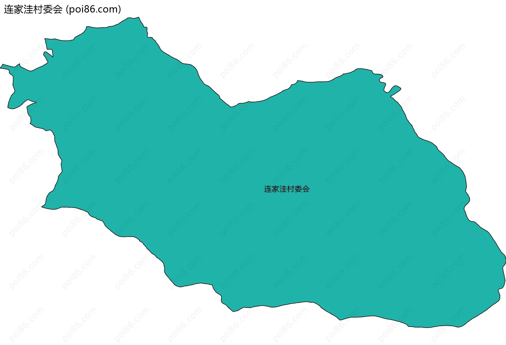 连家洼村委会边界地图