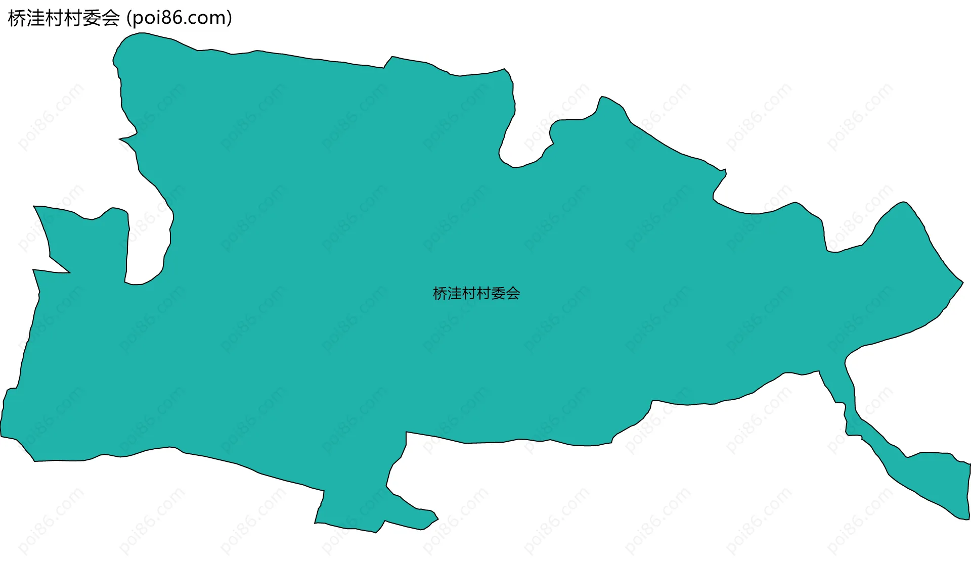 桥洼村村委会边界地图